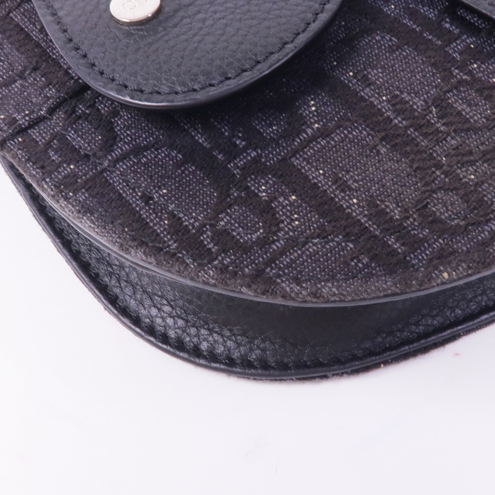 Dior 帆布/皮革Saddle Bag肩背袋