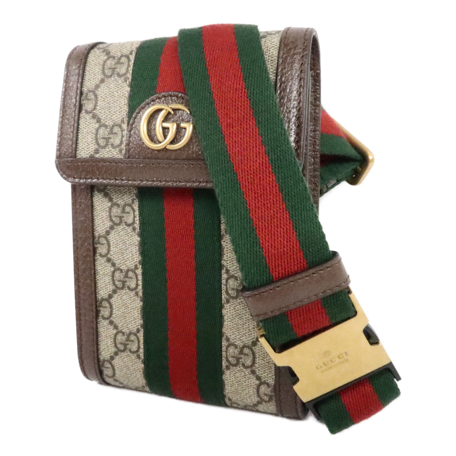 GUCCI 塗層帆布Mini Ophidia Wallet Belt Bag肩背袋