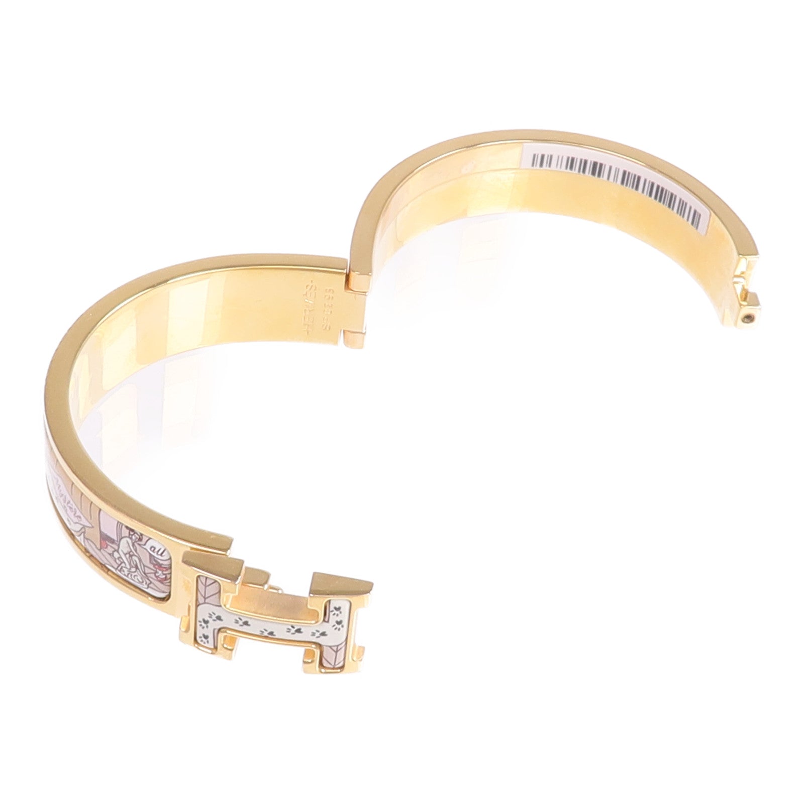HERMES 金屬/琺瑯Clic H Bracelet金扣手帶