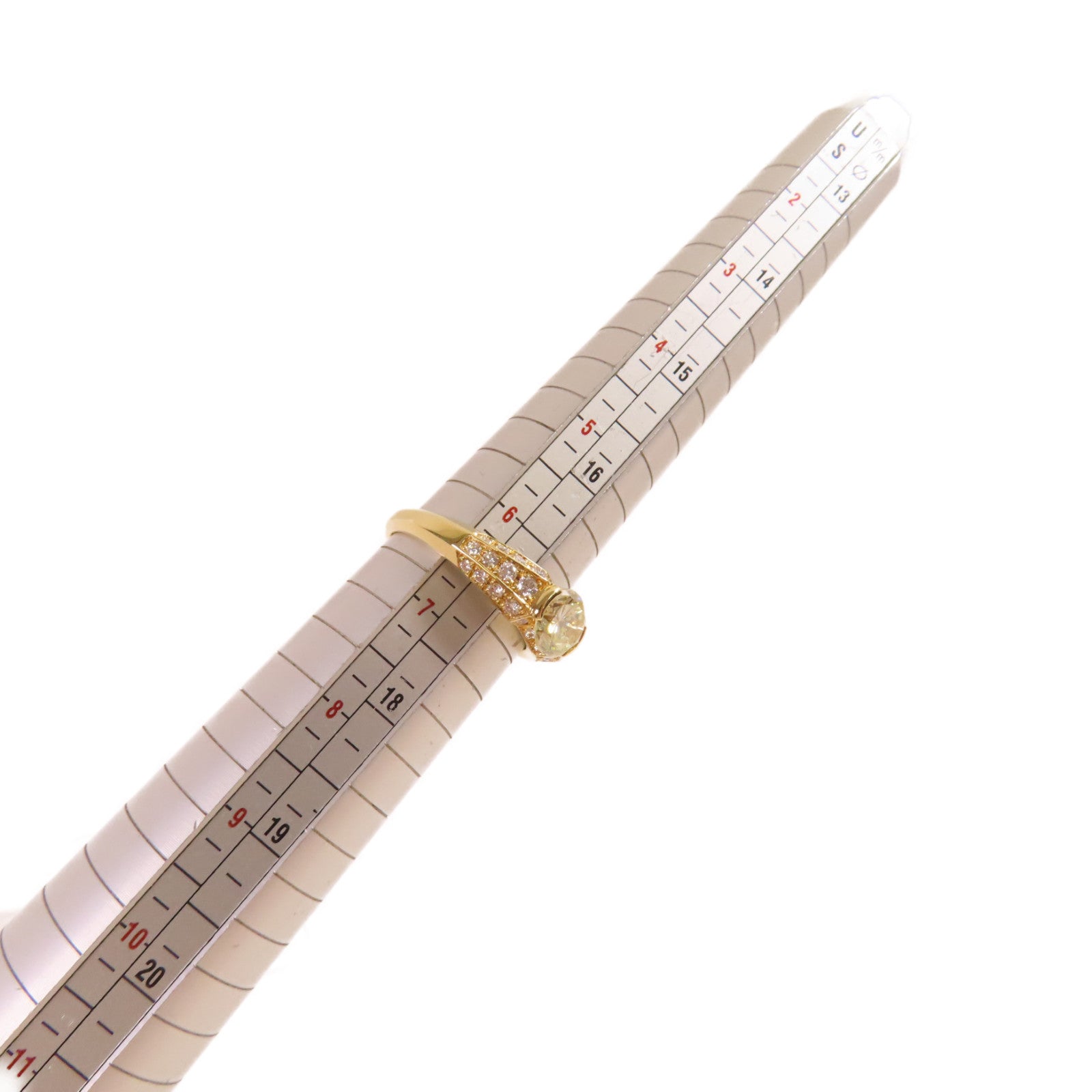 JEWELRY 【激減優惠】18K黃金/1.21ct鑽石/0.40ct鑽石Diamond Ring戒指US#6.5