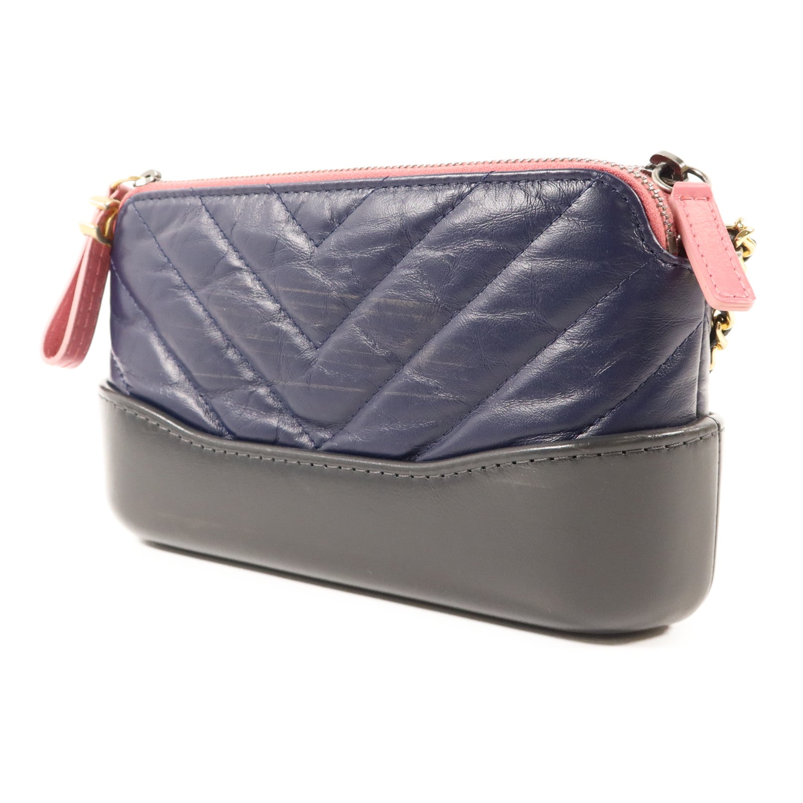 CHANEL 牛皮皮革Gabrielle Wallet On Chain鏈帶肩背袋