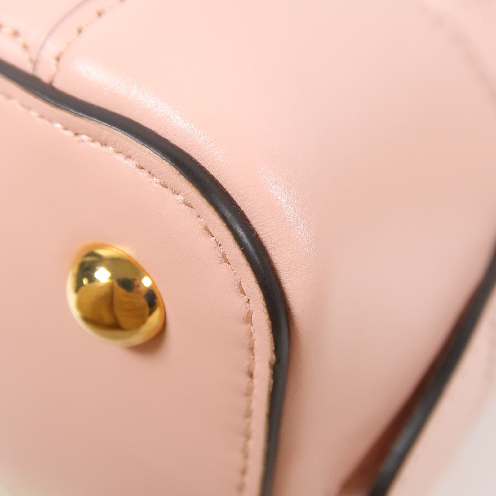 GUCCI 牛皮皮革Shoulder Bag金扣手挽肩背兩用袋粉紅色