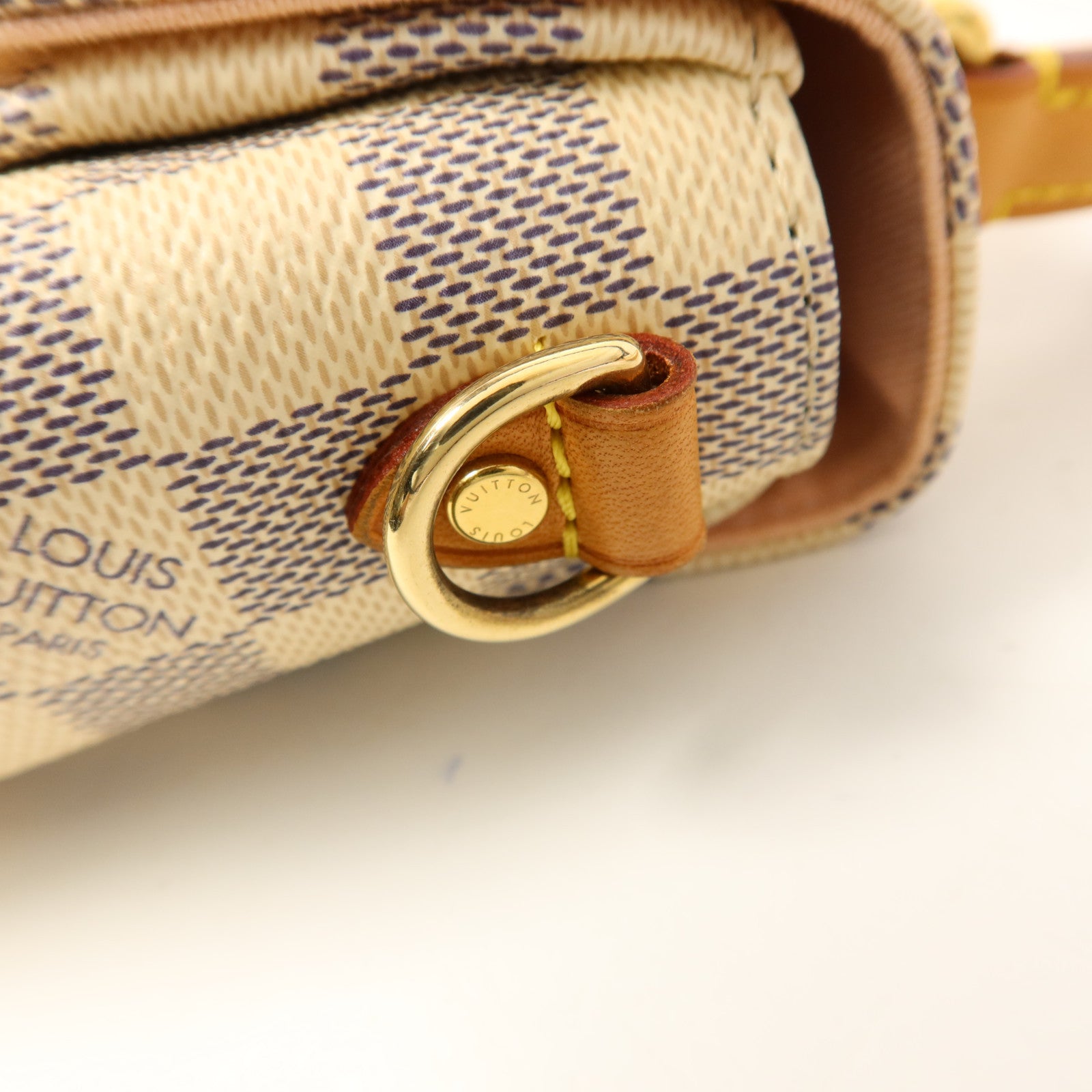 LOUIS VUITTON Damier Azur Croisette金扣手挽肩背兩用袋