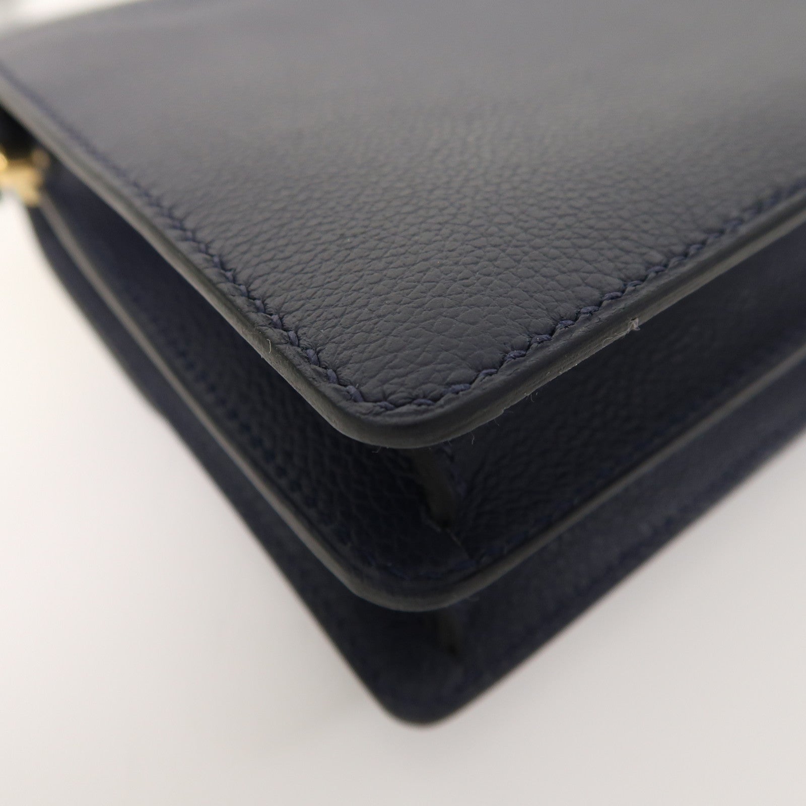 HERMES 【激減優惠】Evercolor皮革Mini Roulis金扣肩背袋夜空深藍色