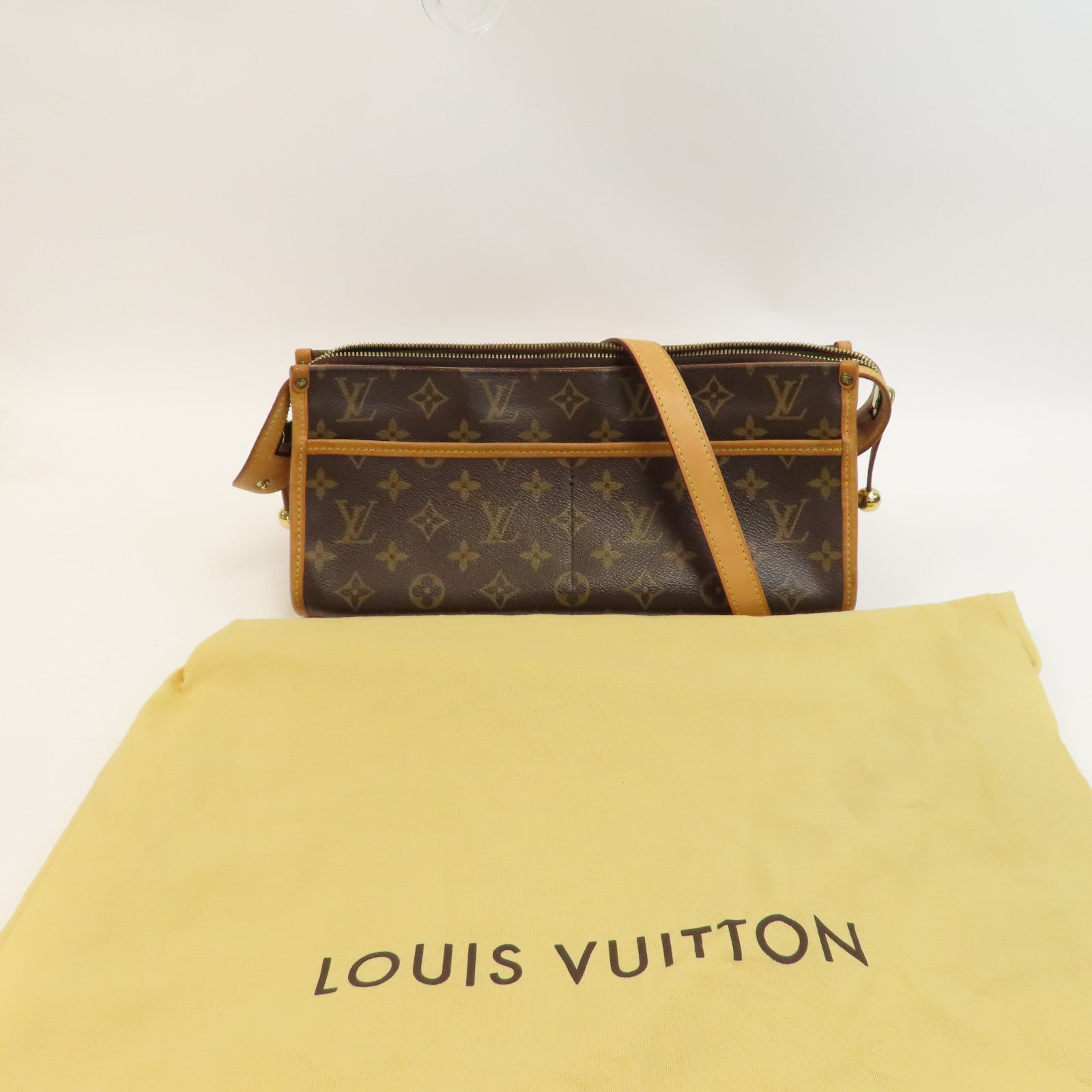 LOUIS VUITTON Monogram Popincourt金扣肩背袋啡色