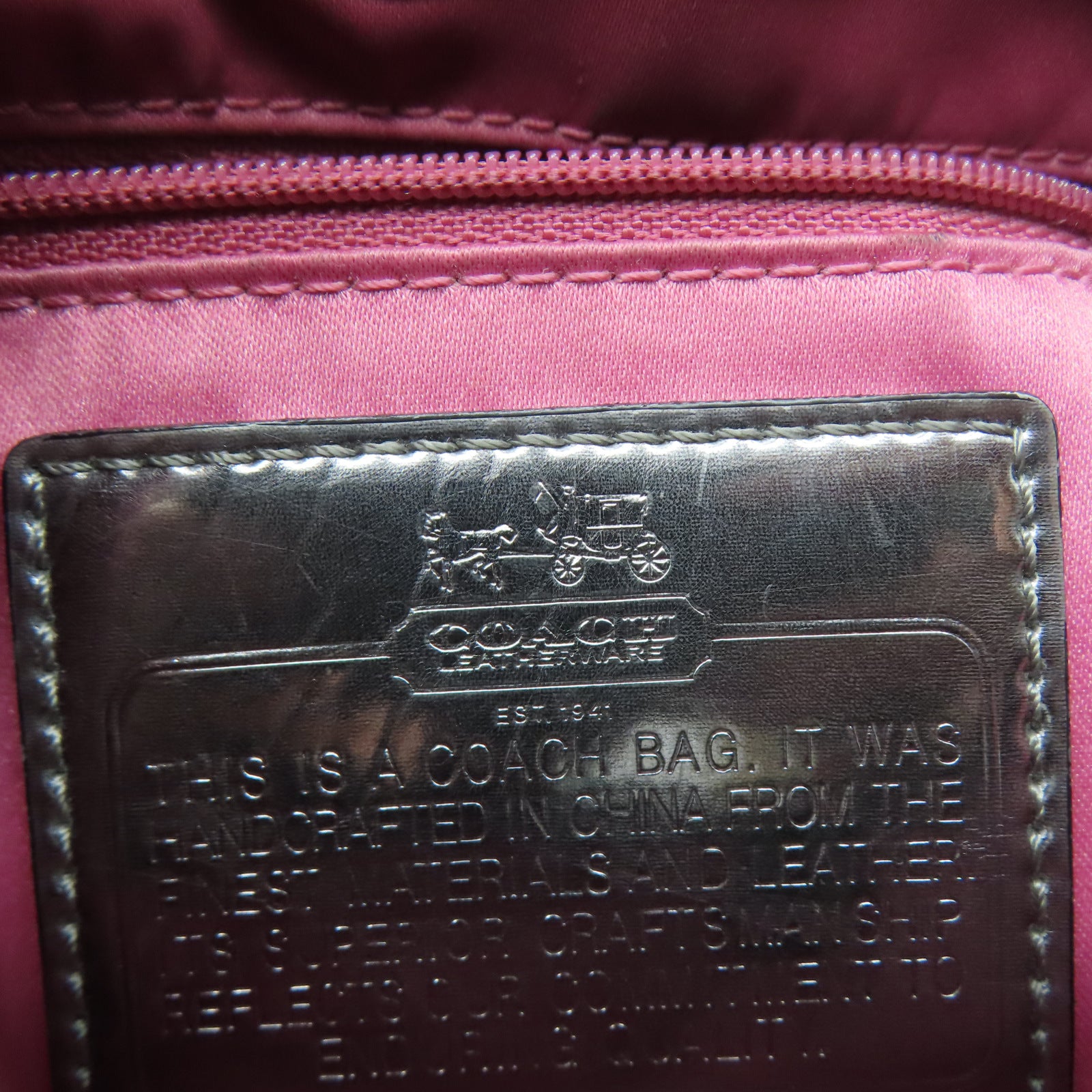 COACH 【激減優惠】牛皮皮革Shoulder Bag銀扣肩背袋黑色