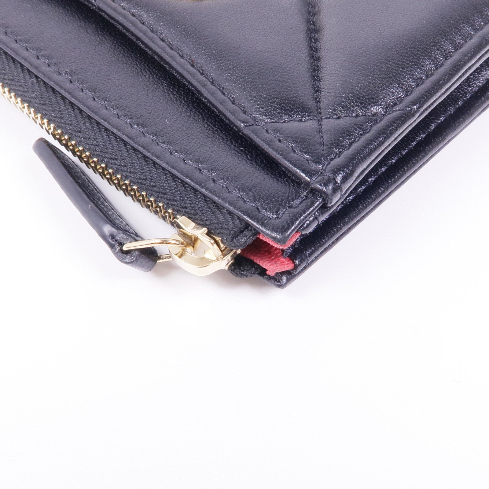 CHANEL 羊皮皮革C19 Card Case金扣卡片套