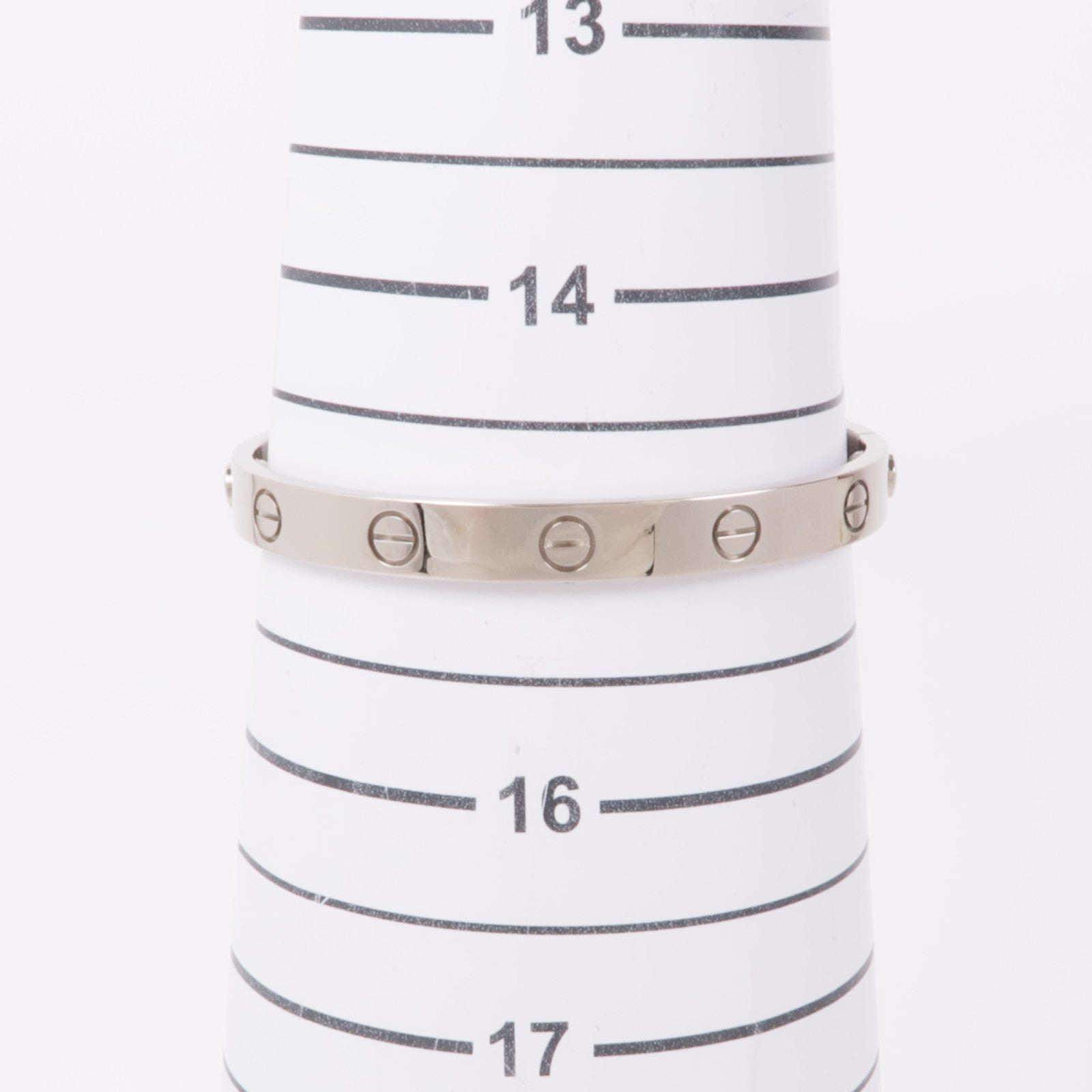 CARTIER 【激減優惠】18K白金Love Bangle手鐲Cartier#16