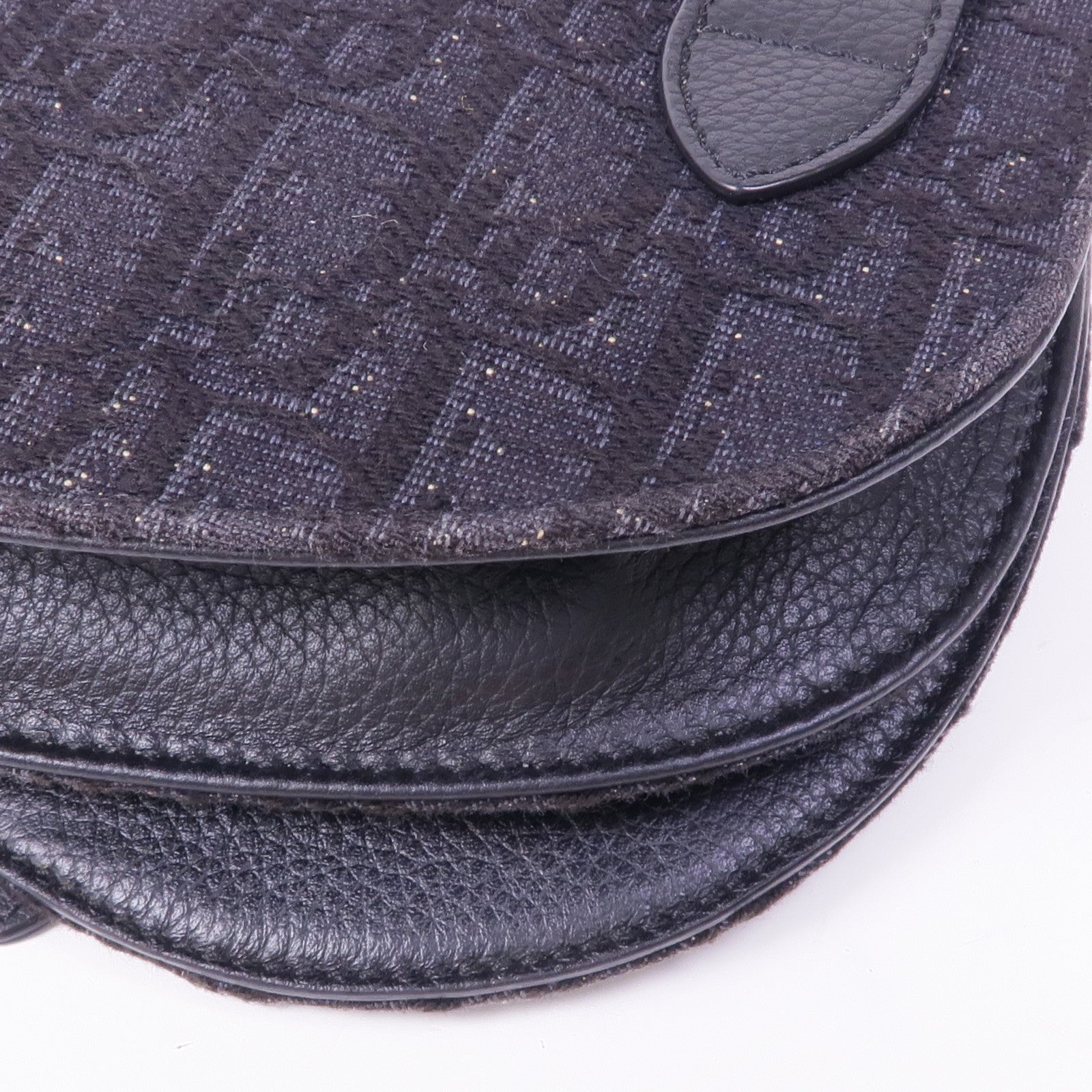 Dior 帆布/皮革Saddle Bag肩背袋