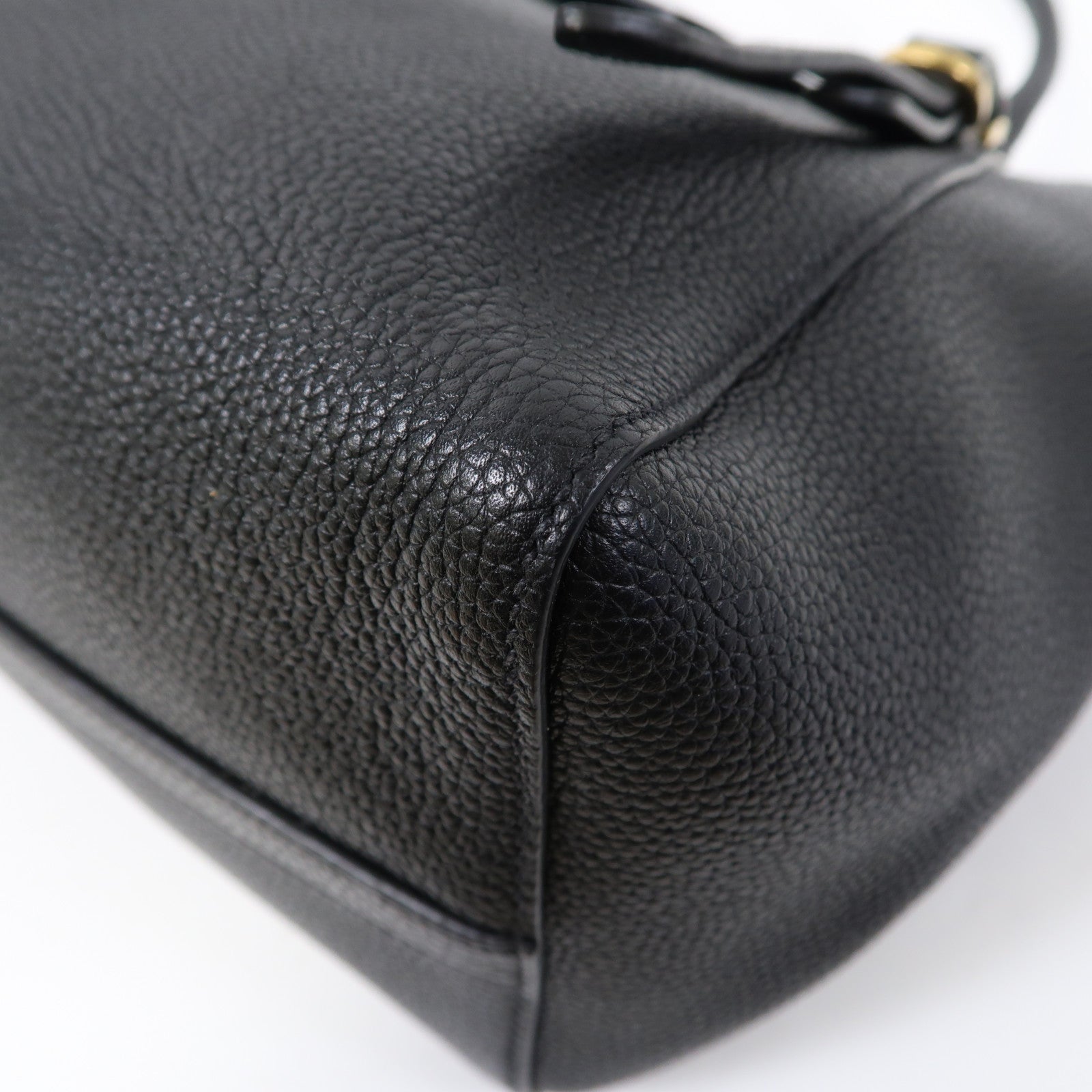 PRADA 牛皮皮革2 Way Shoulder Bag金扣手挽肩背兩用袋黑色