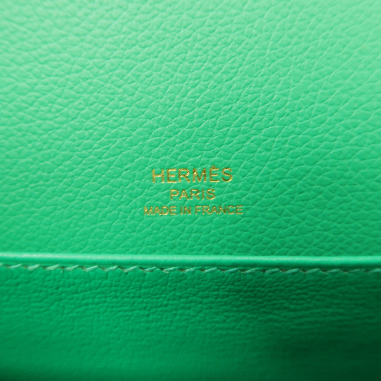 HERMES 【清倉大減價】Evercolor皮革Mini Roulis Shoulder Bag金扣肩背袋Menthe薄荷綠色