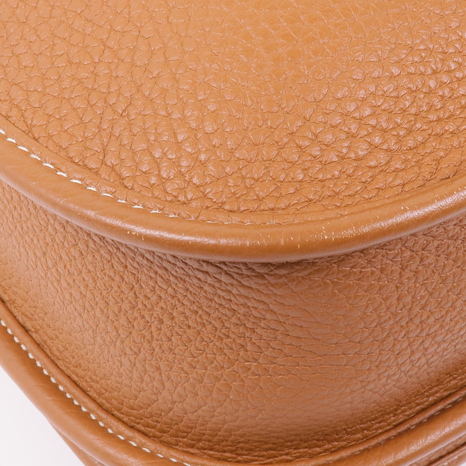 HERMES Clemence皮革Evelyne PM銀扣肩背袋37 Gold