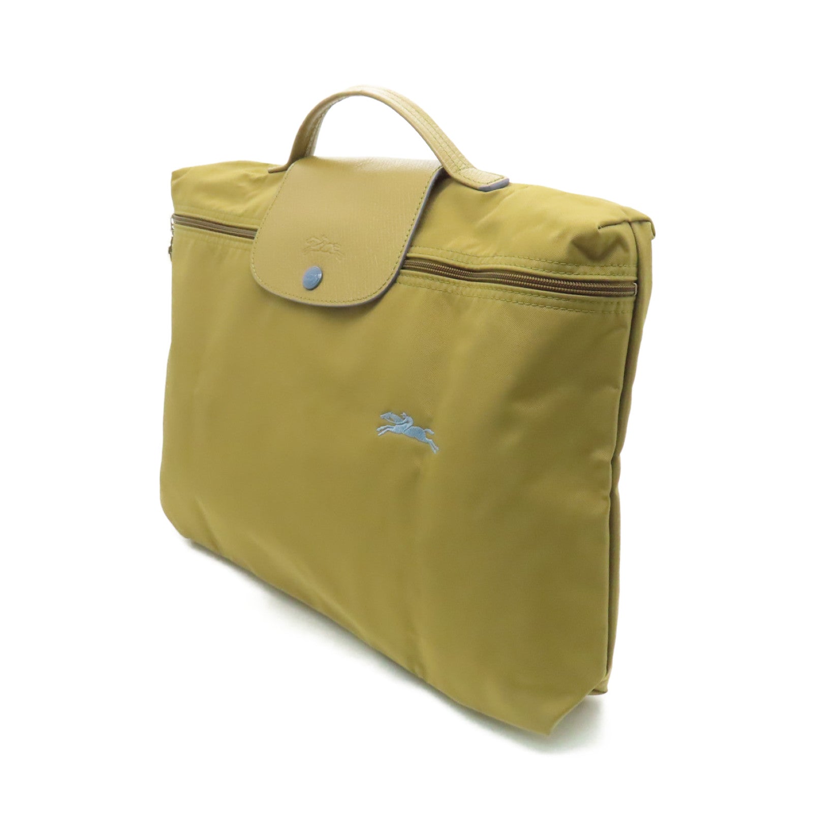 Longchamp 【激減優惠】尼龍Handbag銀扣手挽袋棕色