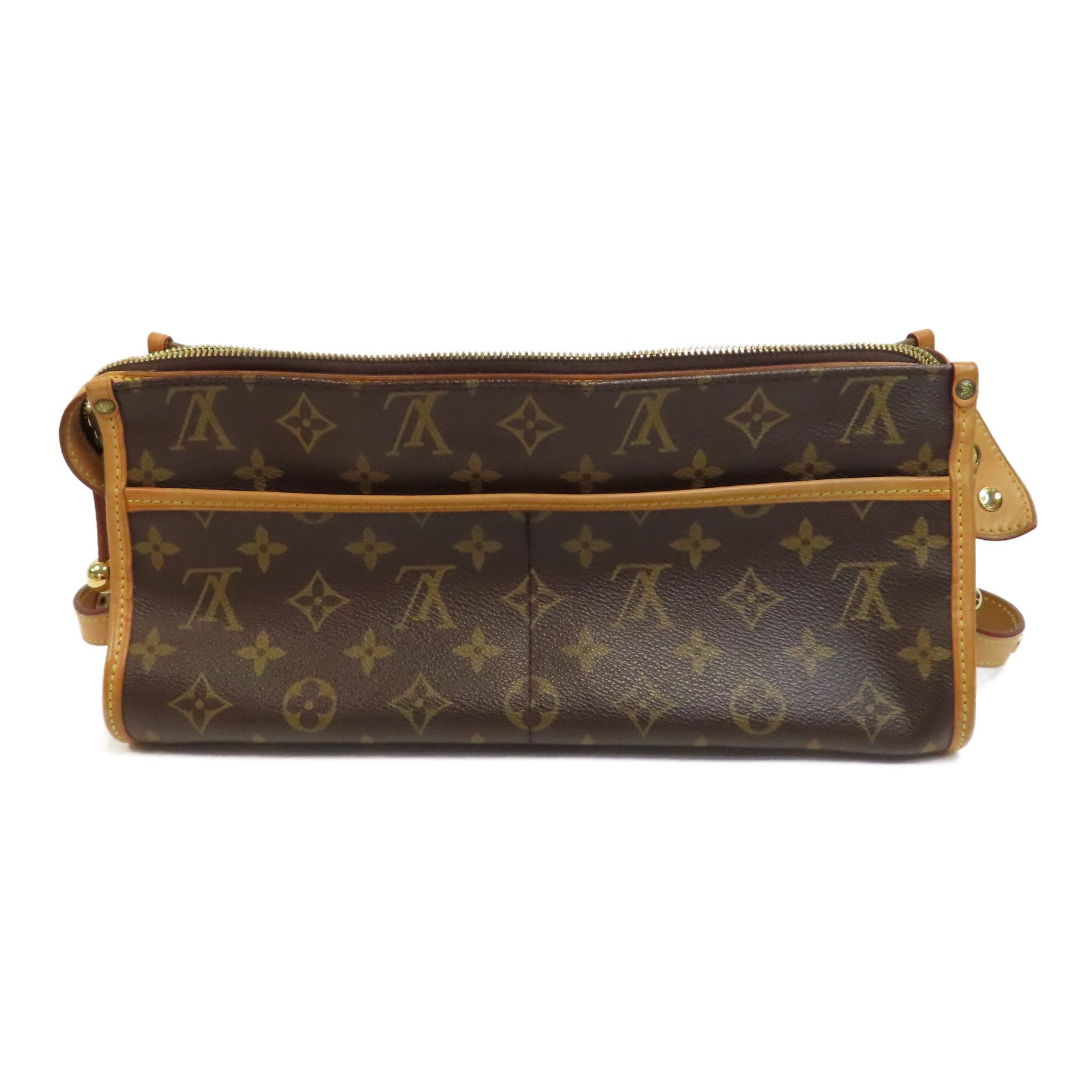 LOUIS VUITTON Monogram Popincourt金扣肩背袋啡色