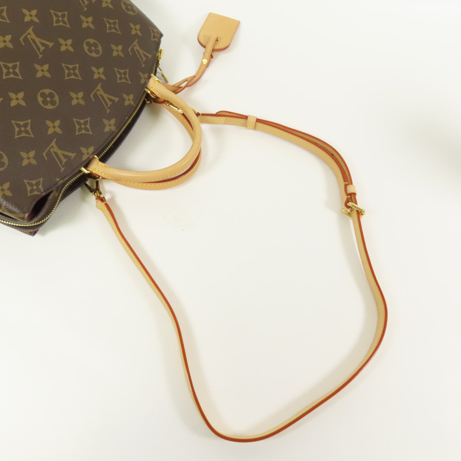 LOUIS VUITTON Monogram Petit Palais金扣手挽肩背兩用袋棕色