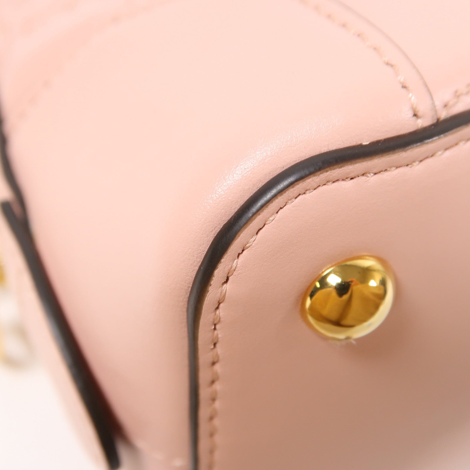 GUCCI 牛皮皮革Shoulder Bag金扣手挽肩背兩用袋粉紅色