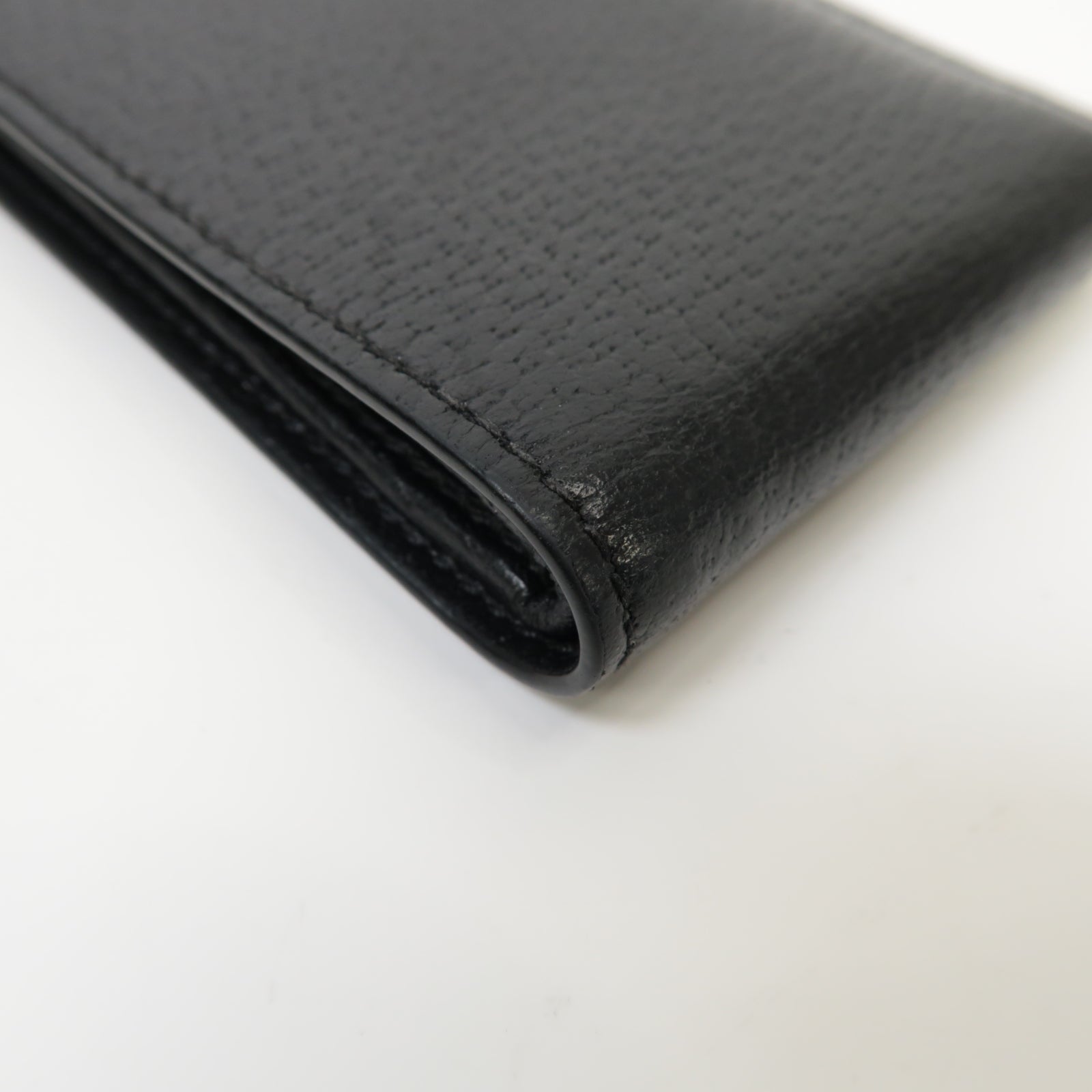 GUCCI 【激減優惠】牛皮皮革Wallet金扣錢包黒色