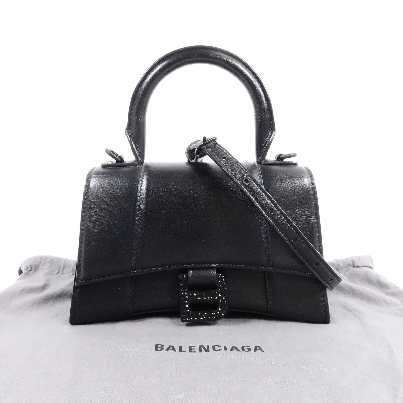 BALENCIAGA 牛皮皮革Hourglass XS手挽肩背兩用袋
