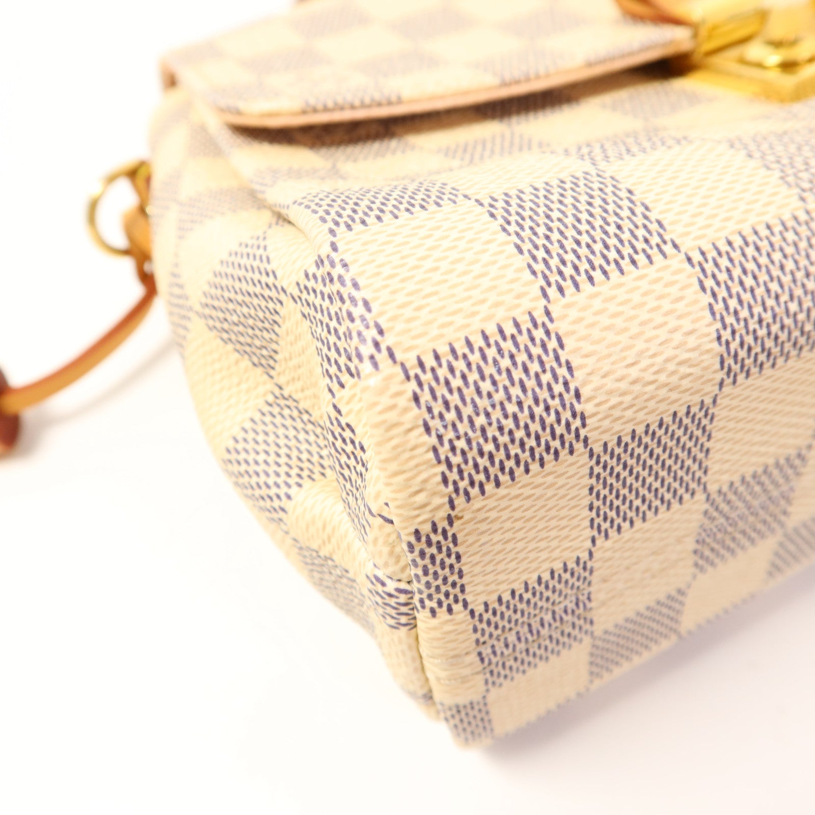 LOUIS VUITTON Damier Azur Croisette金扣手挽肩背兩用袋