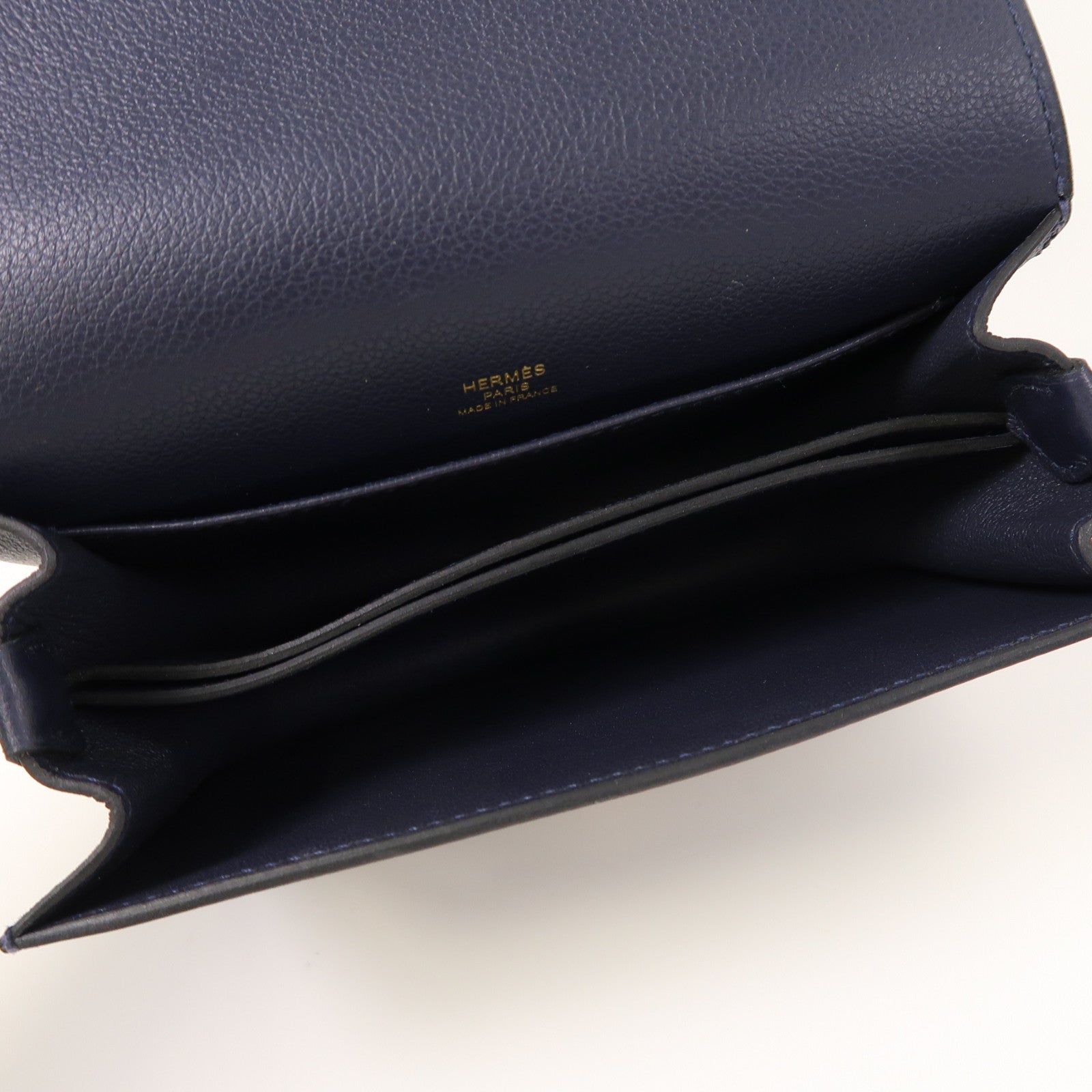 HERMES 【激減優惠】Evercolor皮革Mini Roulis金扣肩背袋夜空深藍色