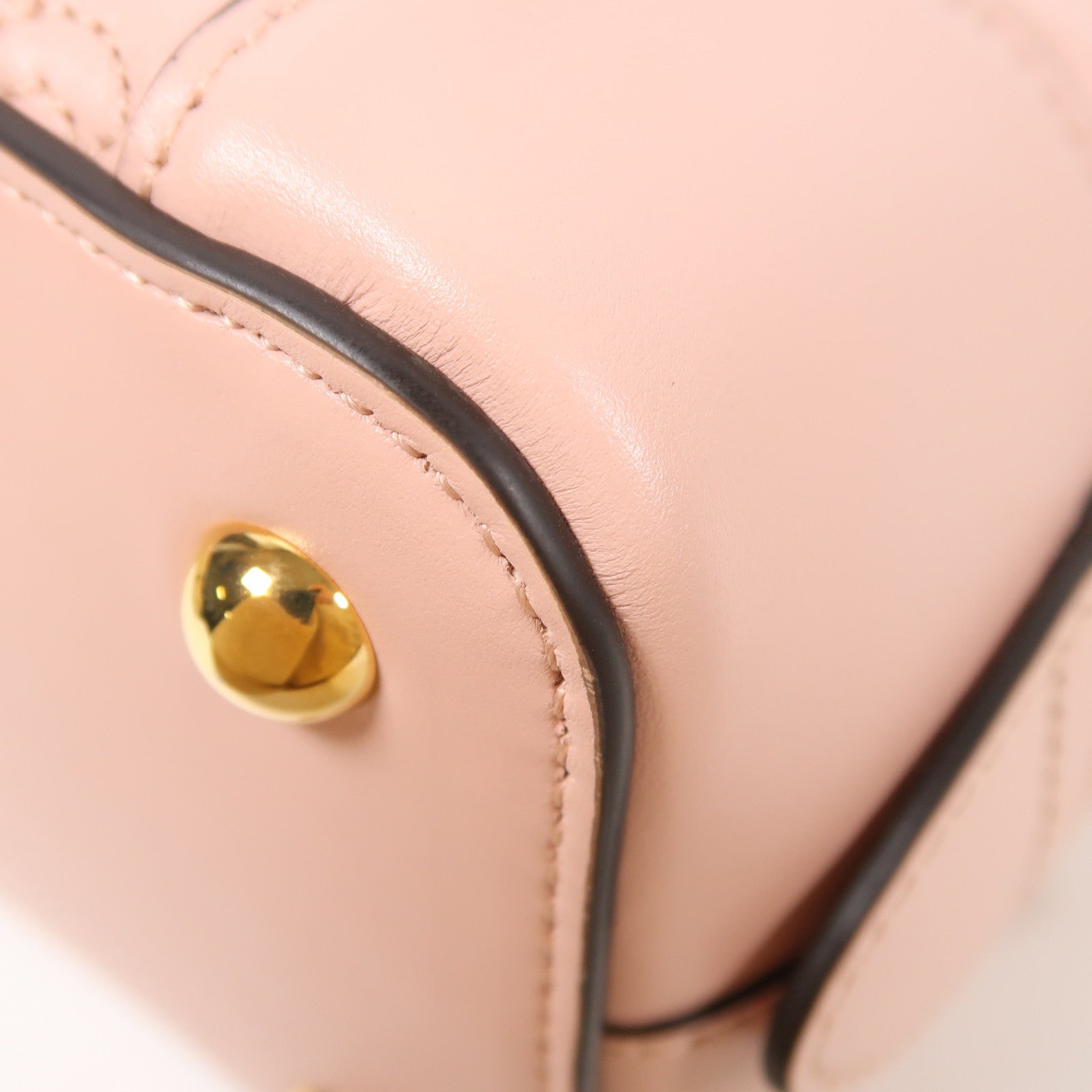 GUCCI 牛皮皮革Shoulder Bag金扣手挽肩背兩用袋粉紅色