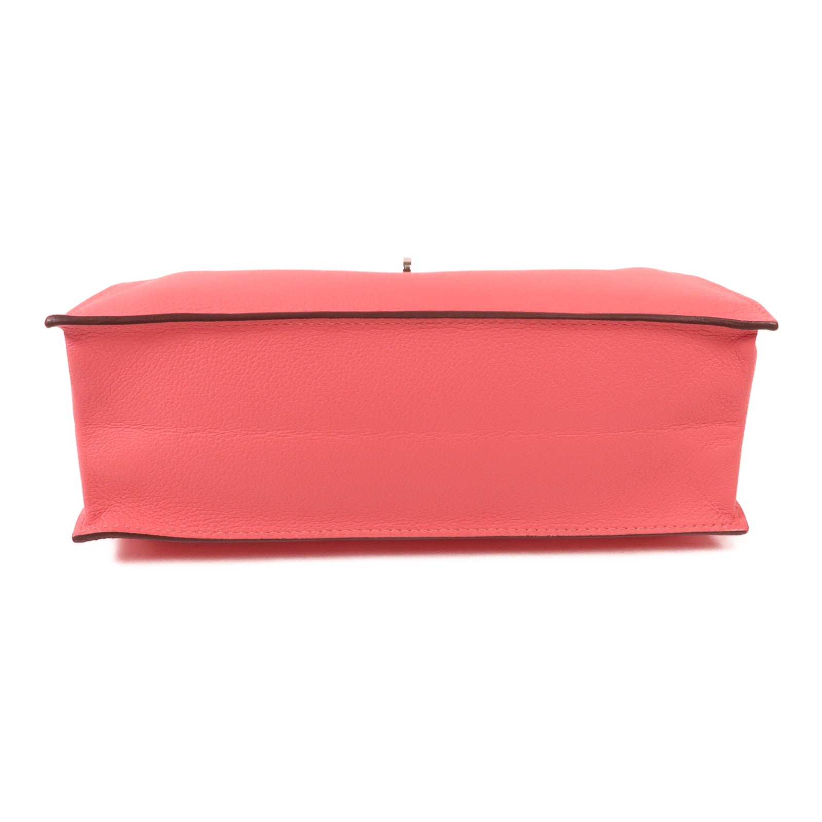 HERMES Ever Color皮革Kelly Danse銀扣肩背袋Rose Azalee