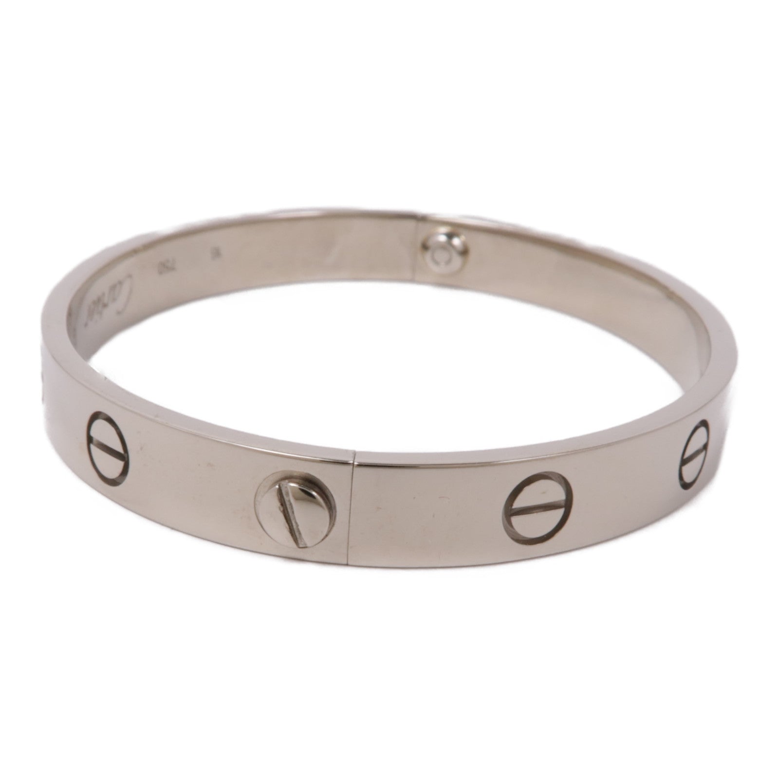 CARTIER 【激減優惠】18K白金Love Bangle手鐲Cartier#16