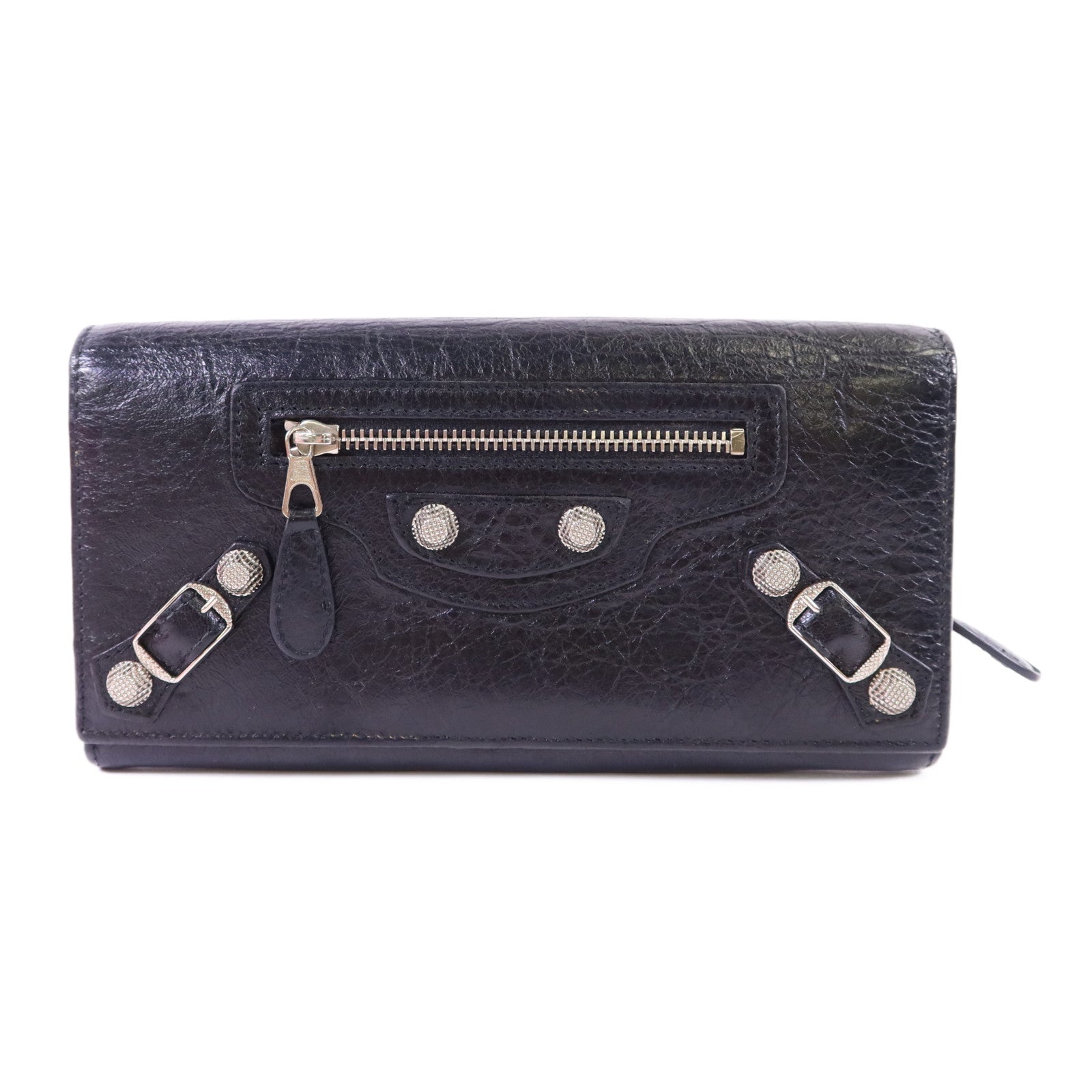 BALENCIAGA 牛皮皮革Long Wallet銀扣長錢包