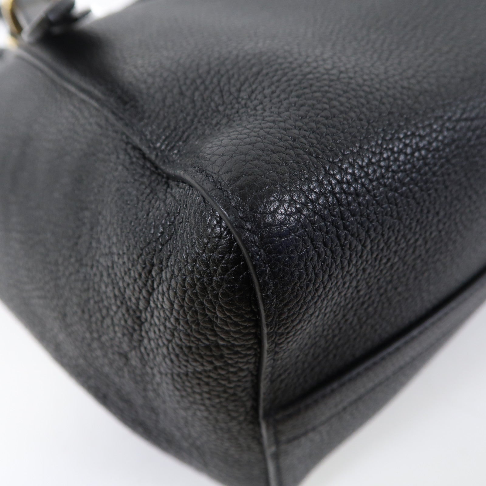 PRADA 牛皮皮革2 Way Shoulder Bag金扣手挽肩背兩用袋黑色