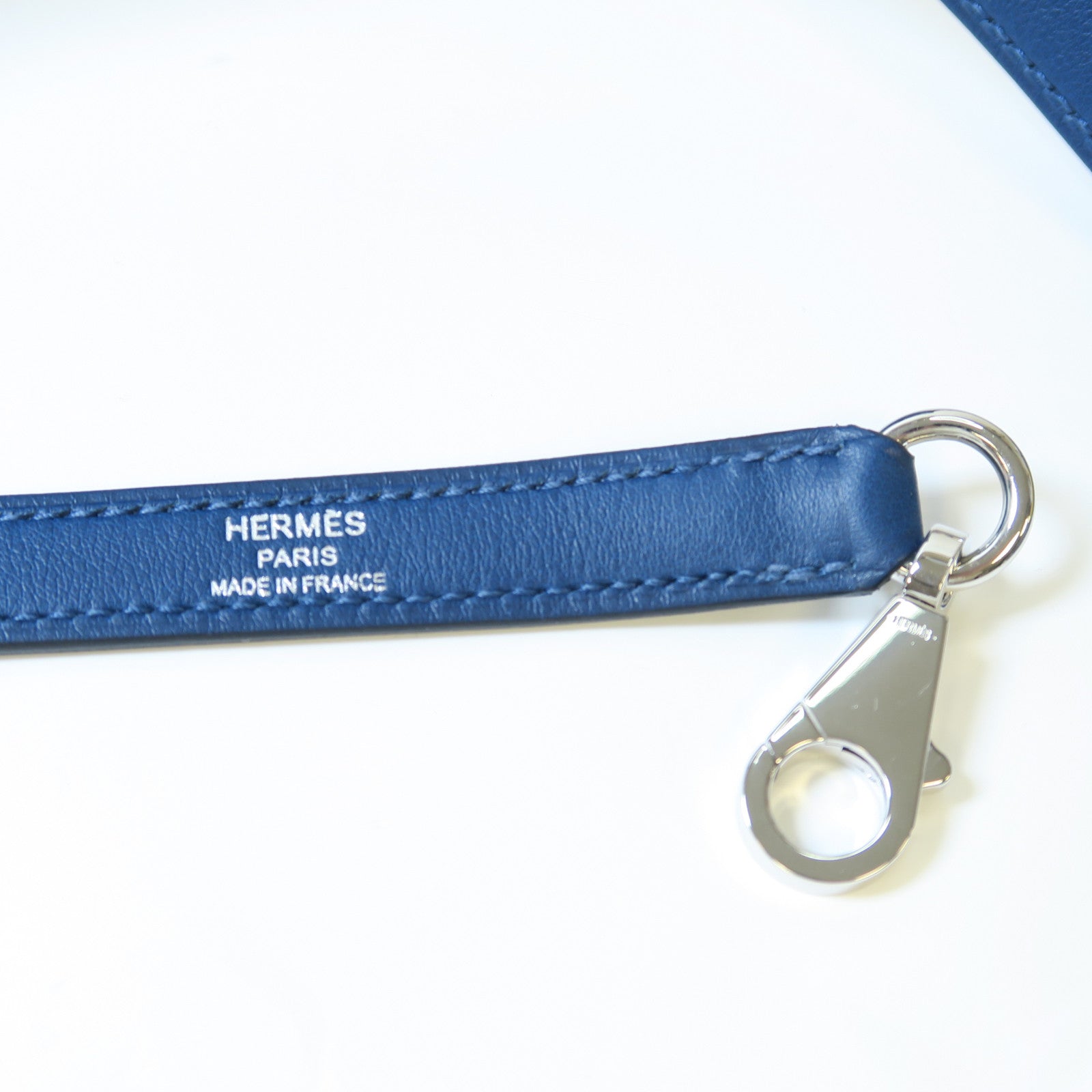 HERMES 【激減優惠】Togo皮革24/24銀扣手挽肩背兩用袋藍色