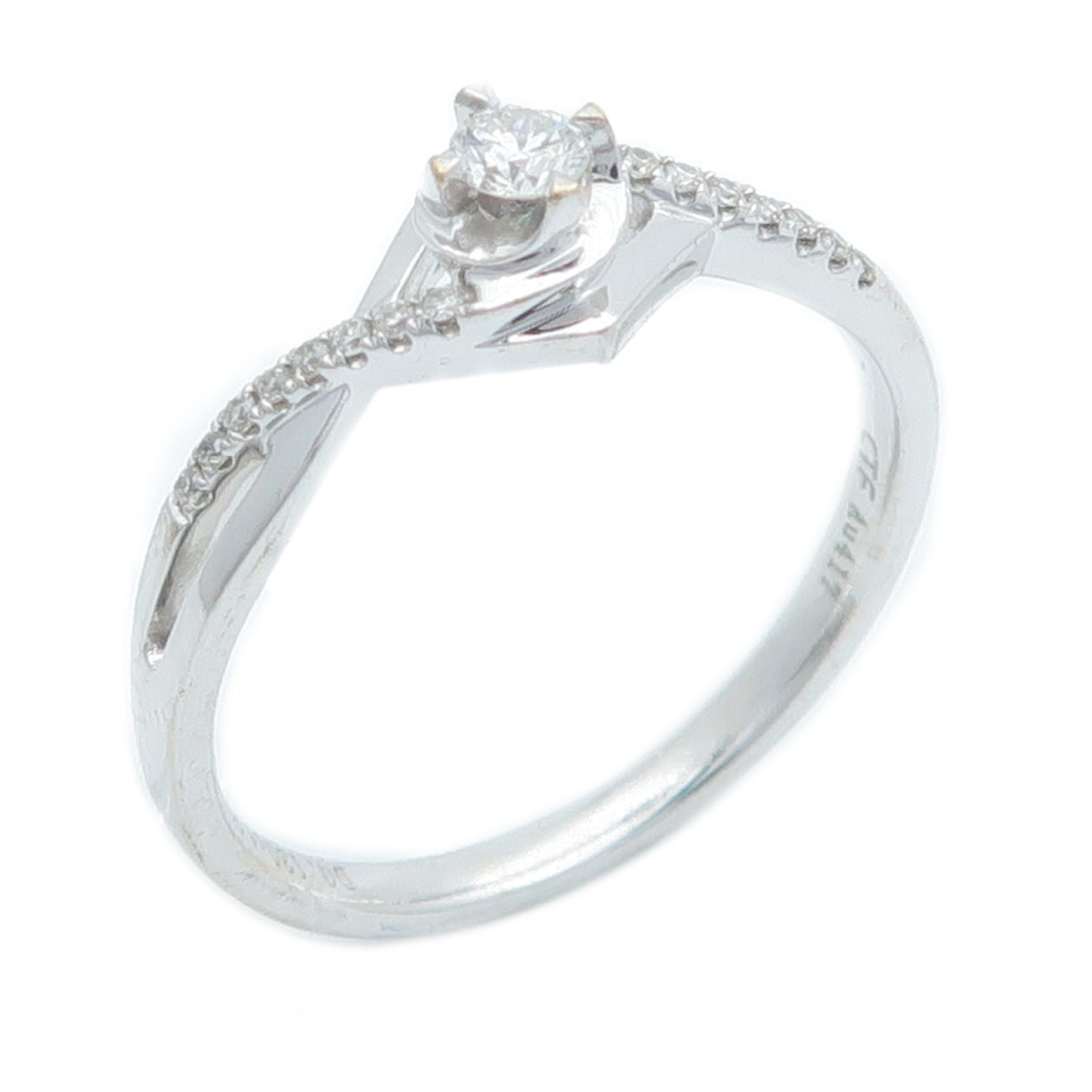 JEWELRY 10K白金Diamond Ring鑽石戒指US#6