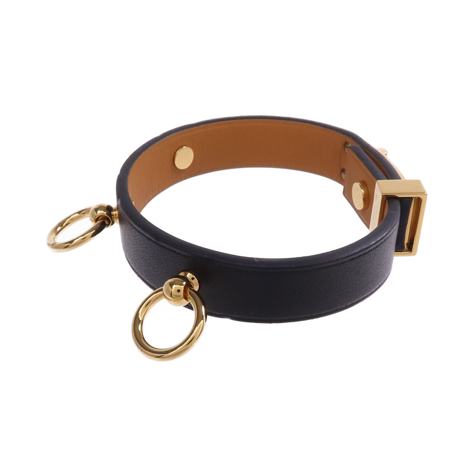 HERMES 【激減優惠】Swift皮革Mini Dog Anneaux金扣手帶Noir