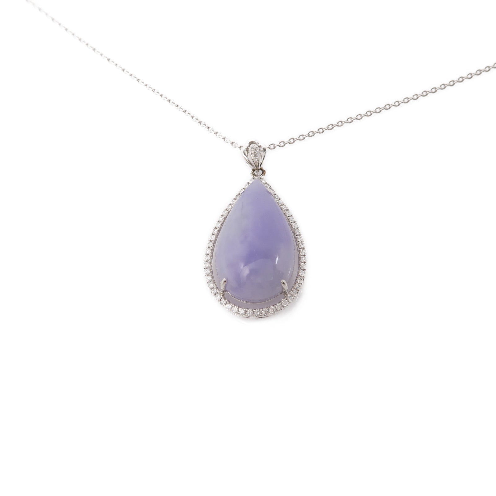JEWELRY 18K白金Jade Necklace翡翠項鍊紫色