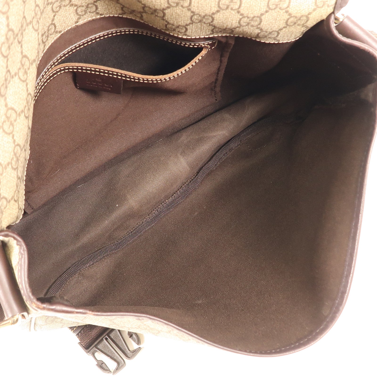 GUCCI 塗層帆布Shoulder Bag金扣肩背袋