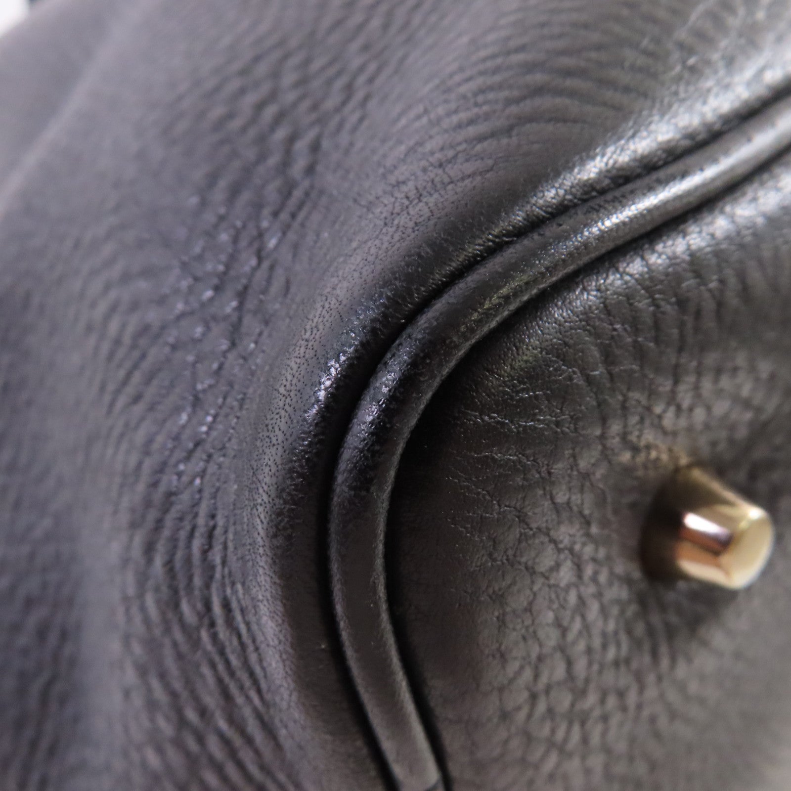 BURBERRY 【激減優惠】牛皮皮革Bucket 2Way Bag銀扣手挽肩背兩用袋黑色