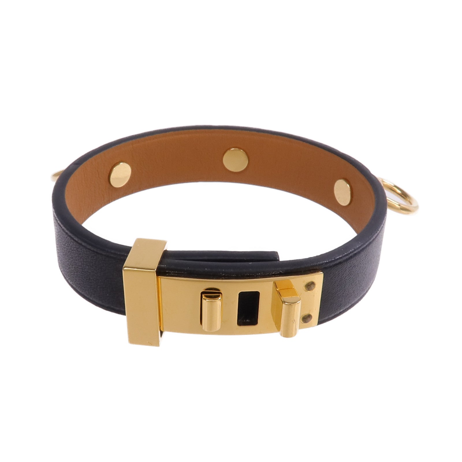 HERMES 【激減優惠】Swift皮革Mini Dog Anneaux金扣手帶Noir