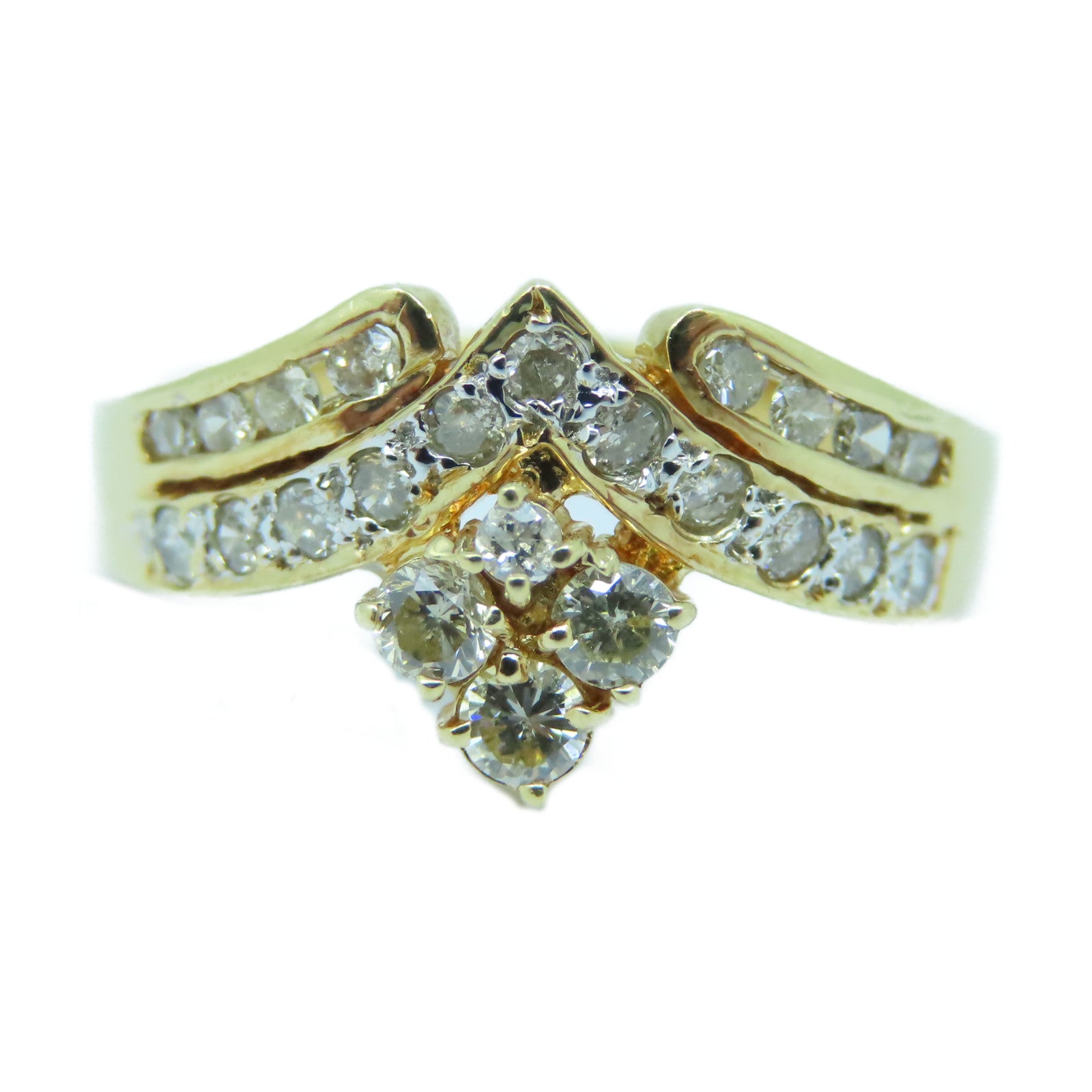 JEWELRY 【激減優惠】14K黃金Ring 3.7g鑽石戒指US#5.75