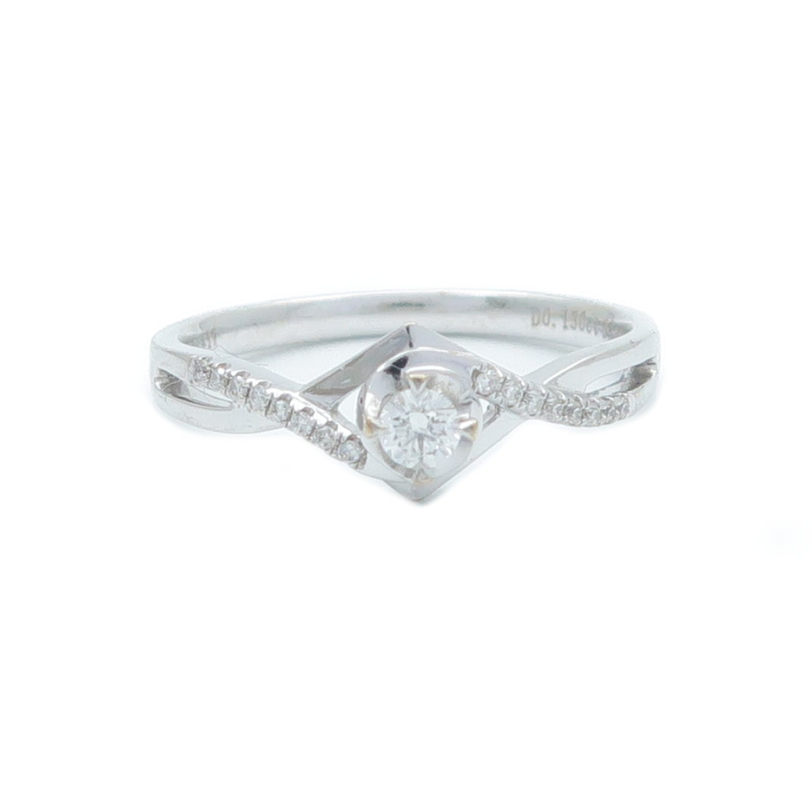 JEWELRY 10K白金Diamond Ring鑽石戒指US#6