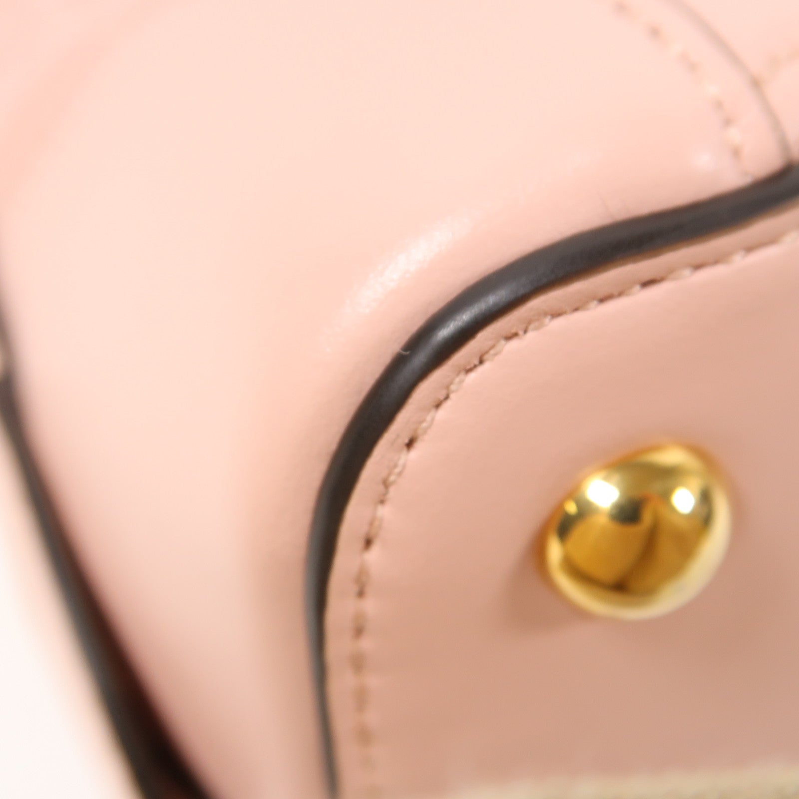 GUCCI 牛皮皮革Shoulder Bag金扣手挽肩背兩用袋粉紅色