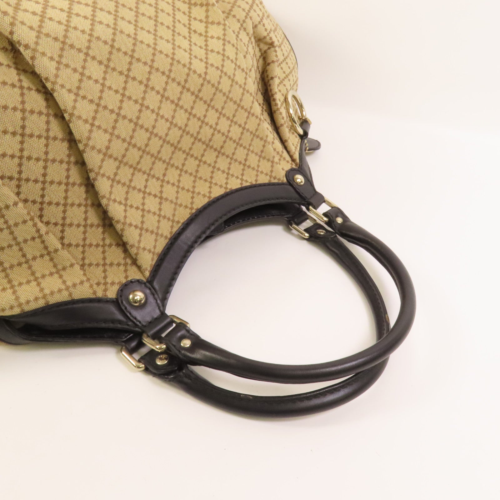 GUCCI 帆布Tote Bag金扣手挽袋