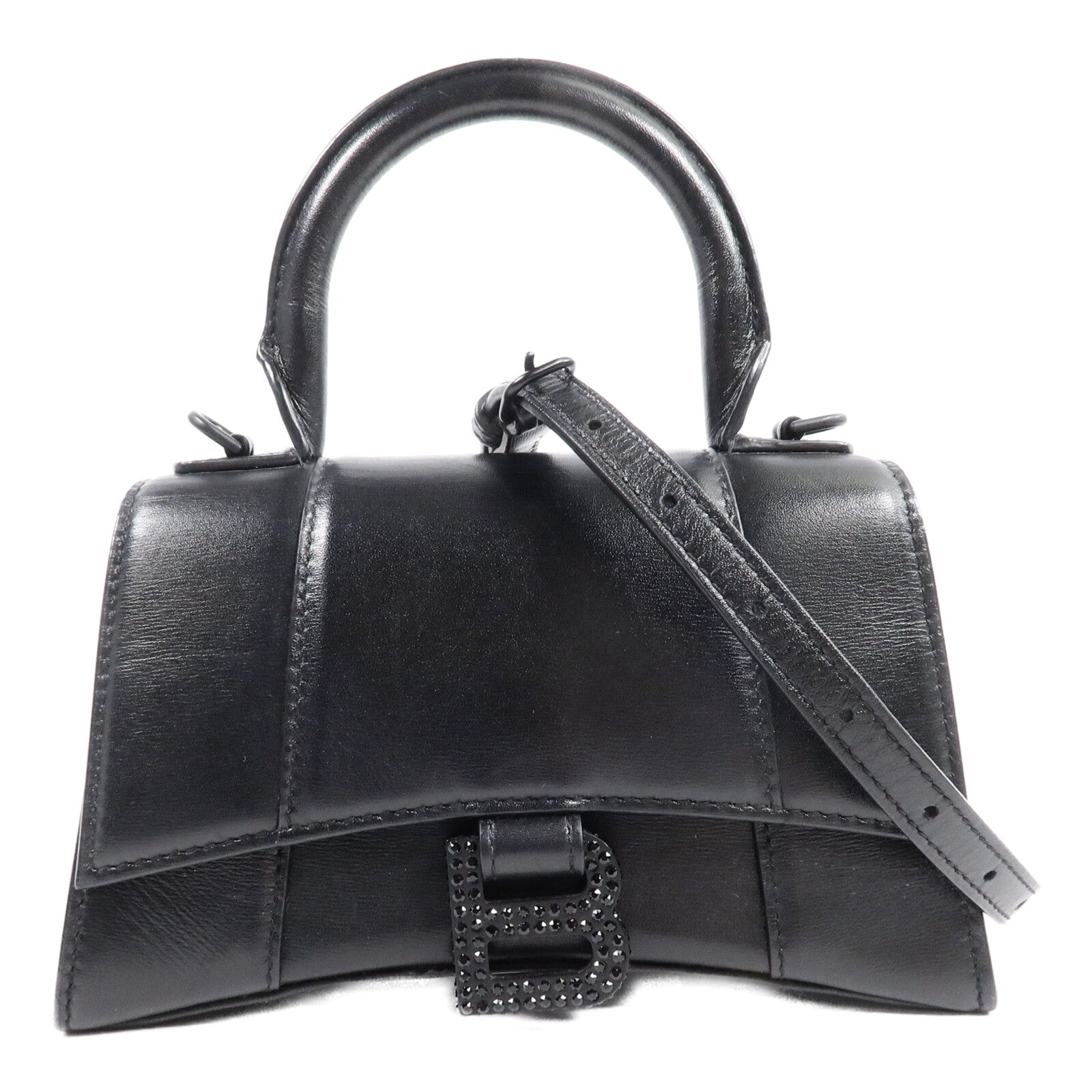 BALENCIAGA 牛皮皮革Hourglass XS手挽肩背兩用袋