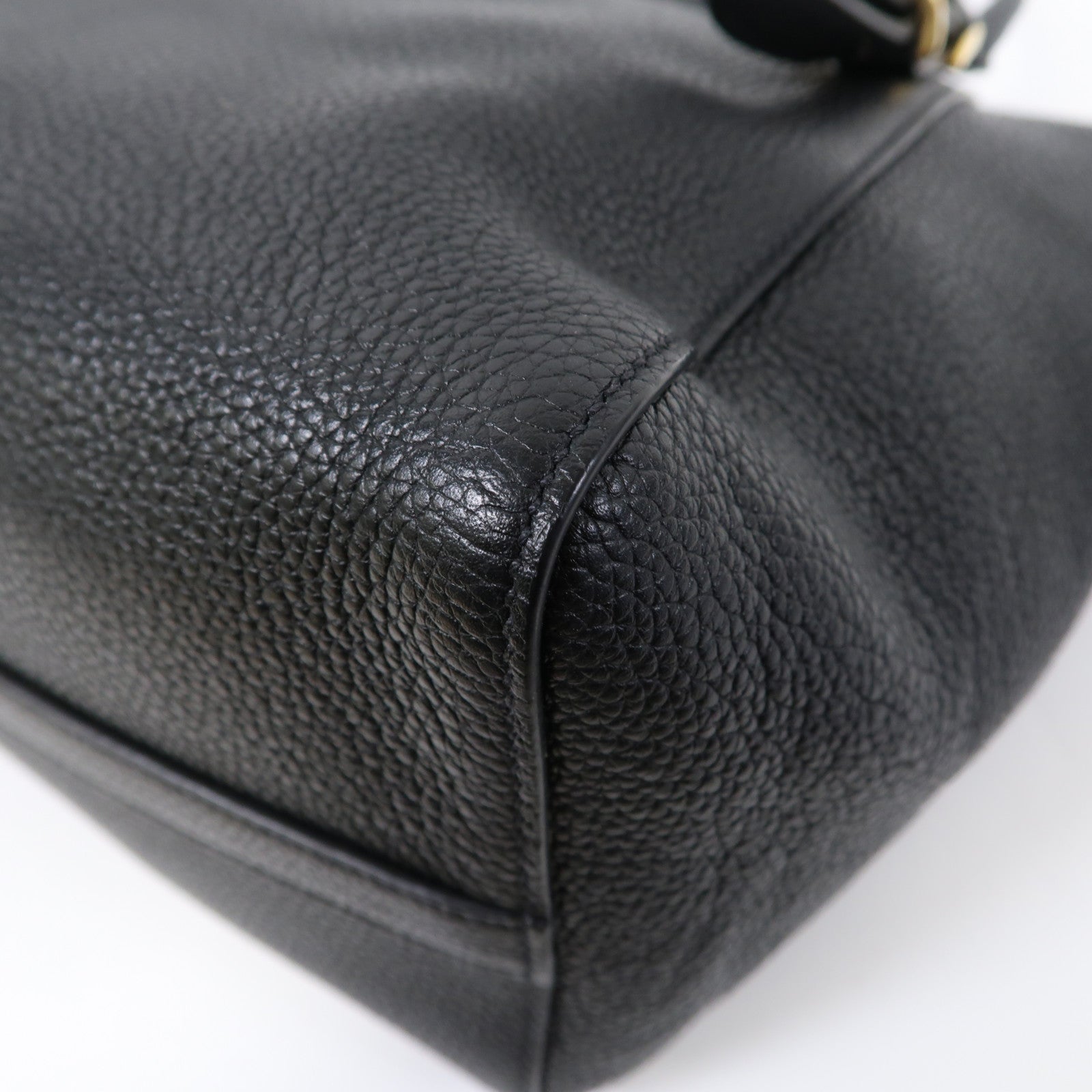 PRADA 牛皮皮革2 Way Shoulder Bag金扣手挽肩背兩用袋黑色
