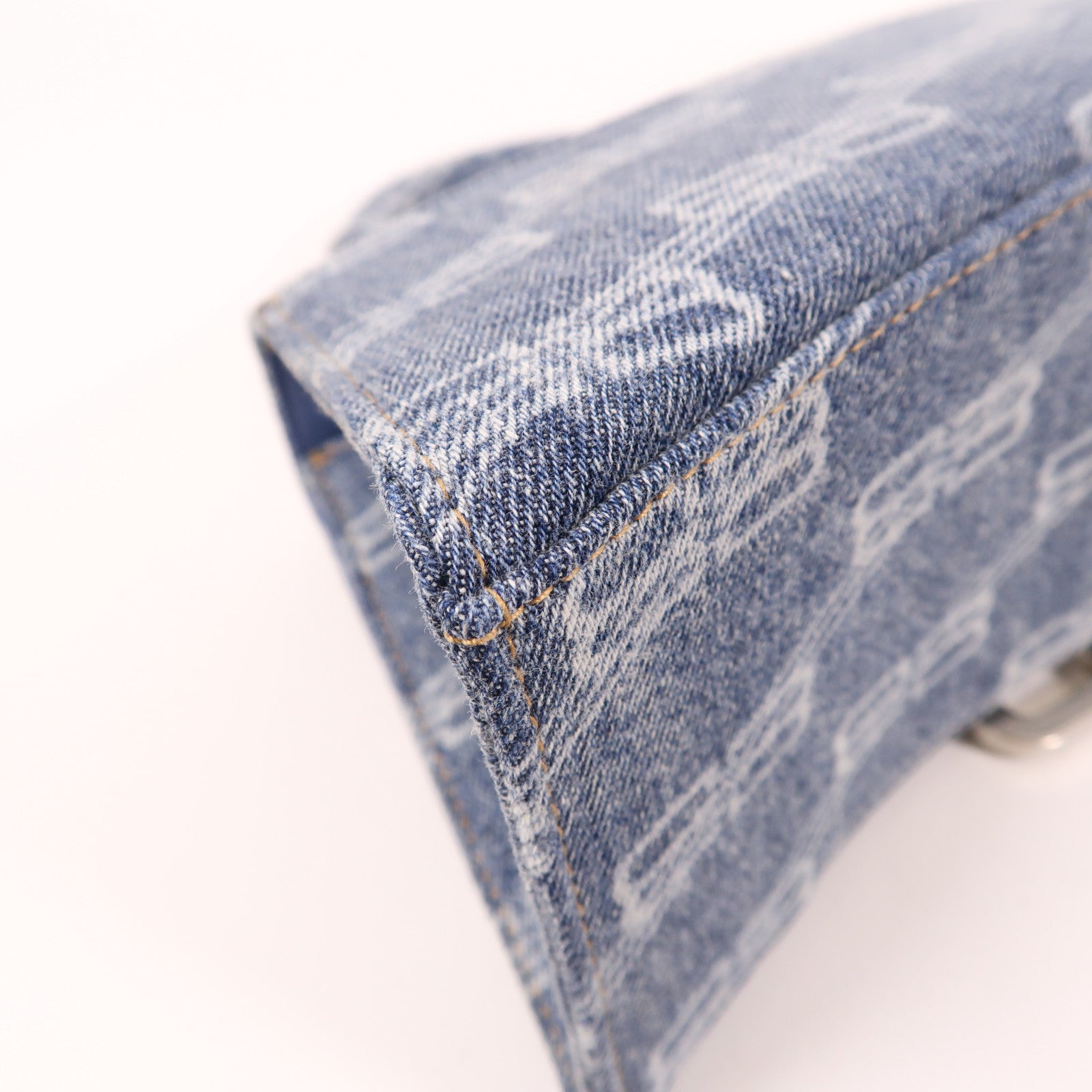 BALENCIAGA SHW Hourglass XS 2 Way Bag Denim Blue