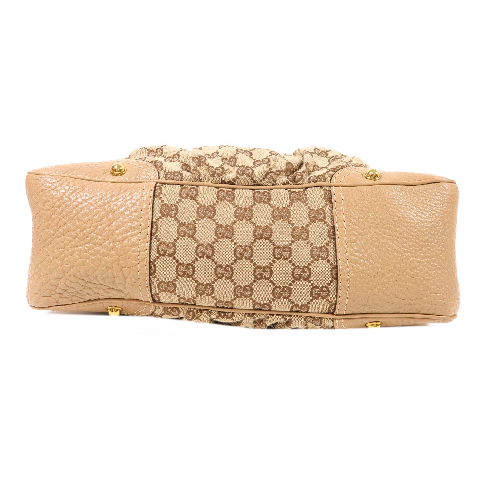 GUCCI 【激減優惠】帆布Shoulder Bag金扣肩背袋棕色