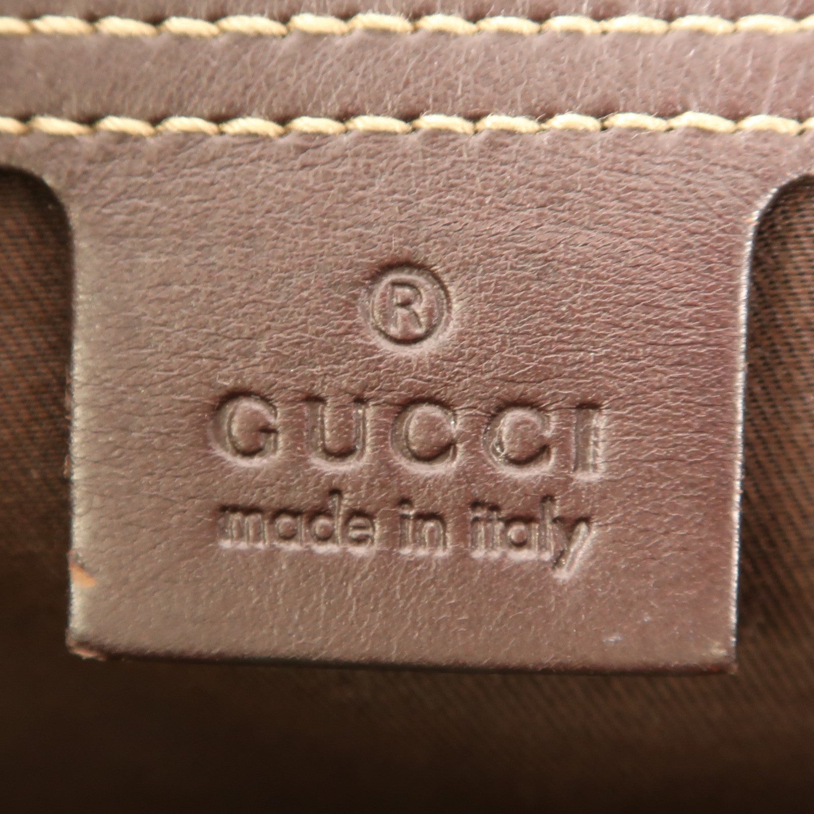 GUCCI 塗層帆布Shoulder Bag金扣肩背袋