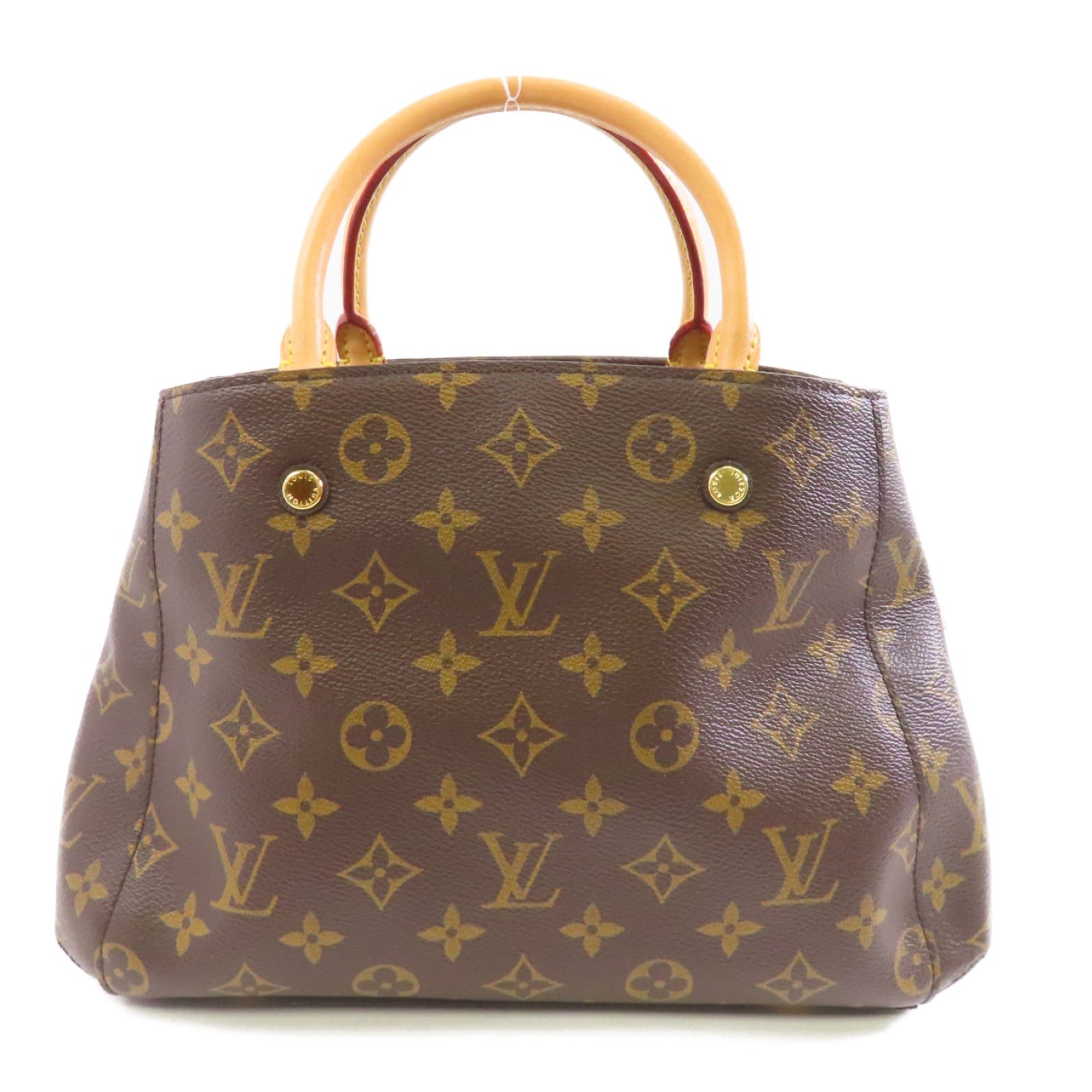 LOUIS VUITTON Monogram Montaigne BB金扣手挽肩背兩用袋啡色