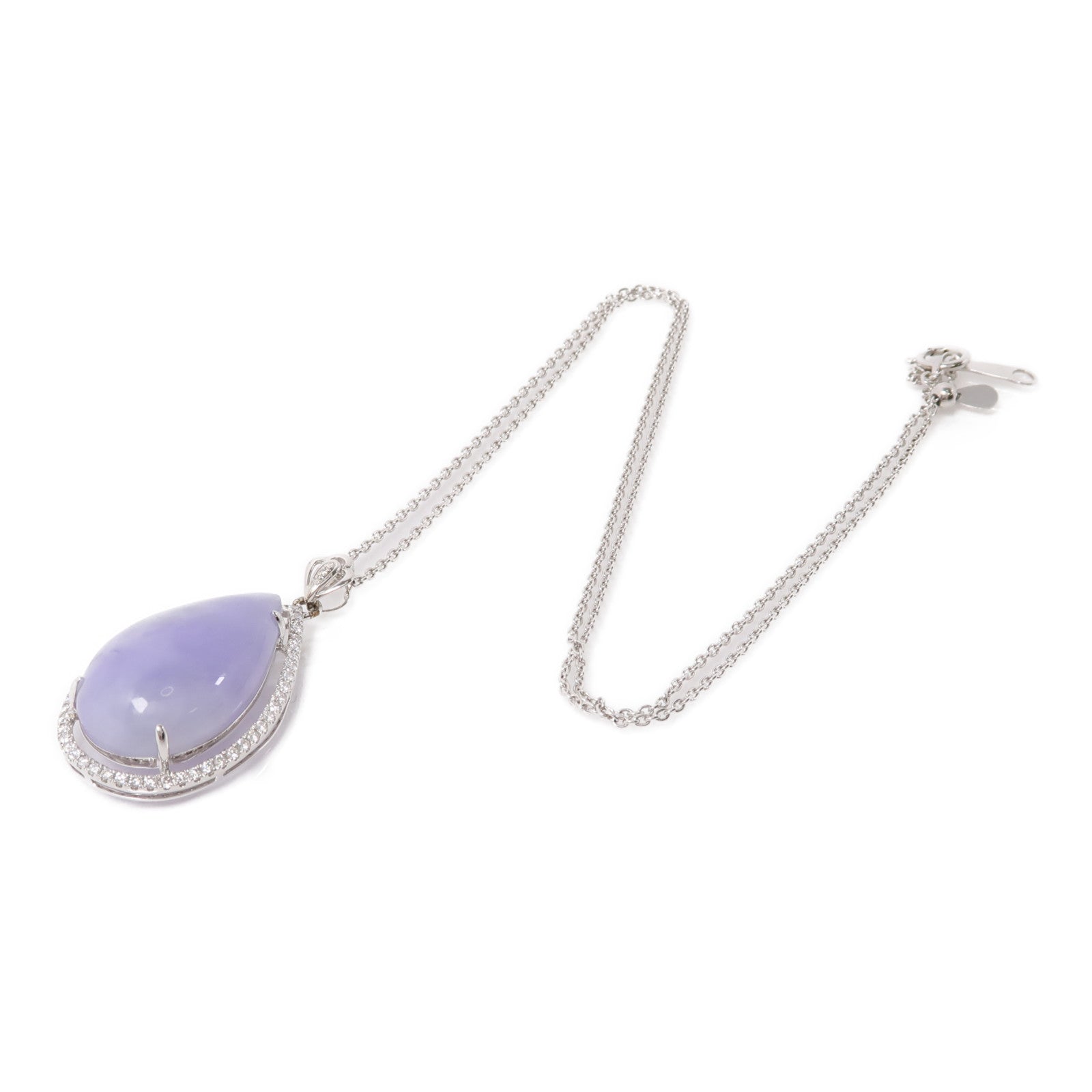 JEWELRY 18K白金Jade Necklace翡翠項鍊紫色