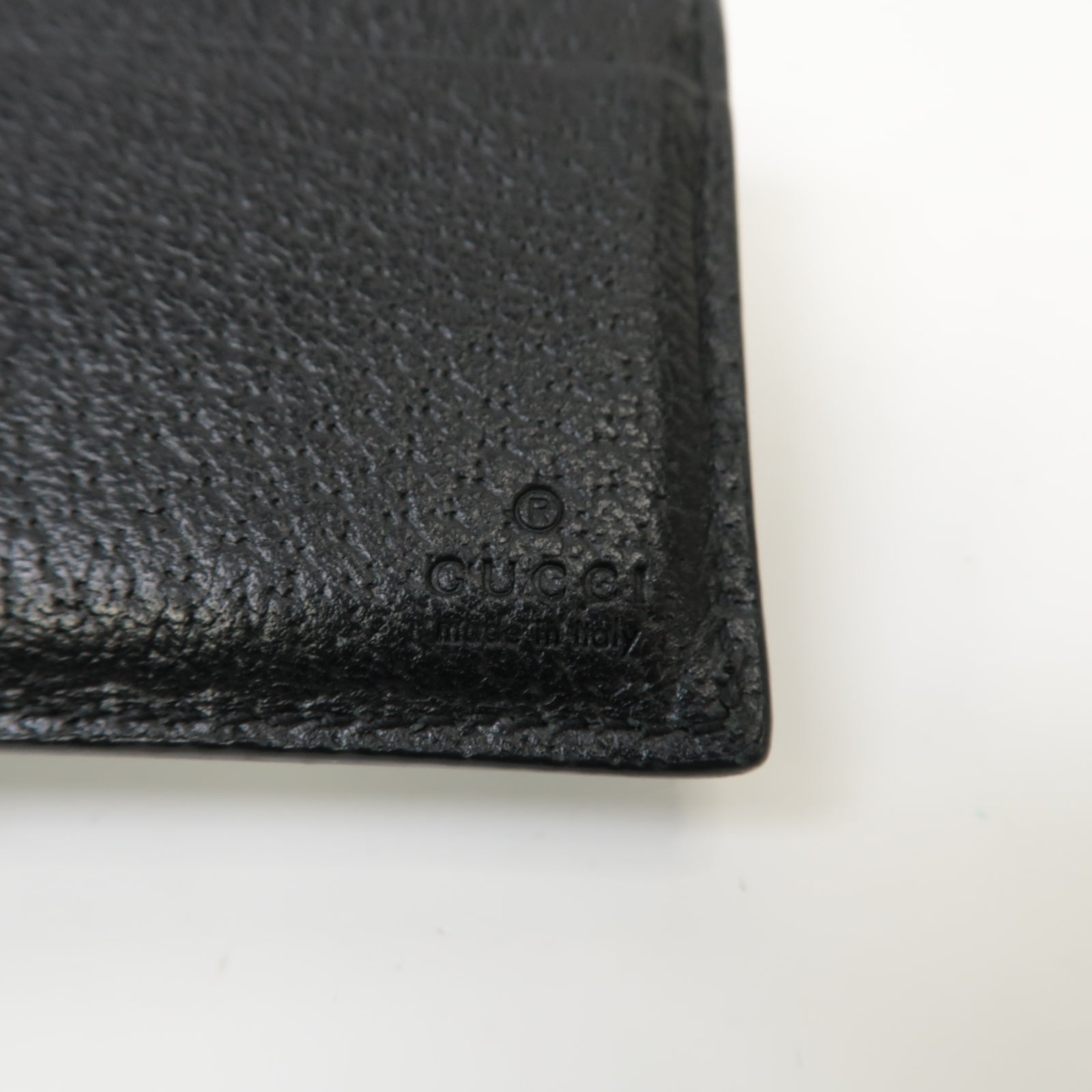 GUCCI 【激減優惠】牛皮皮革Wallet金扣錢包黒色