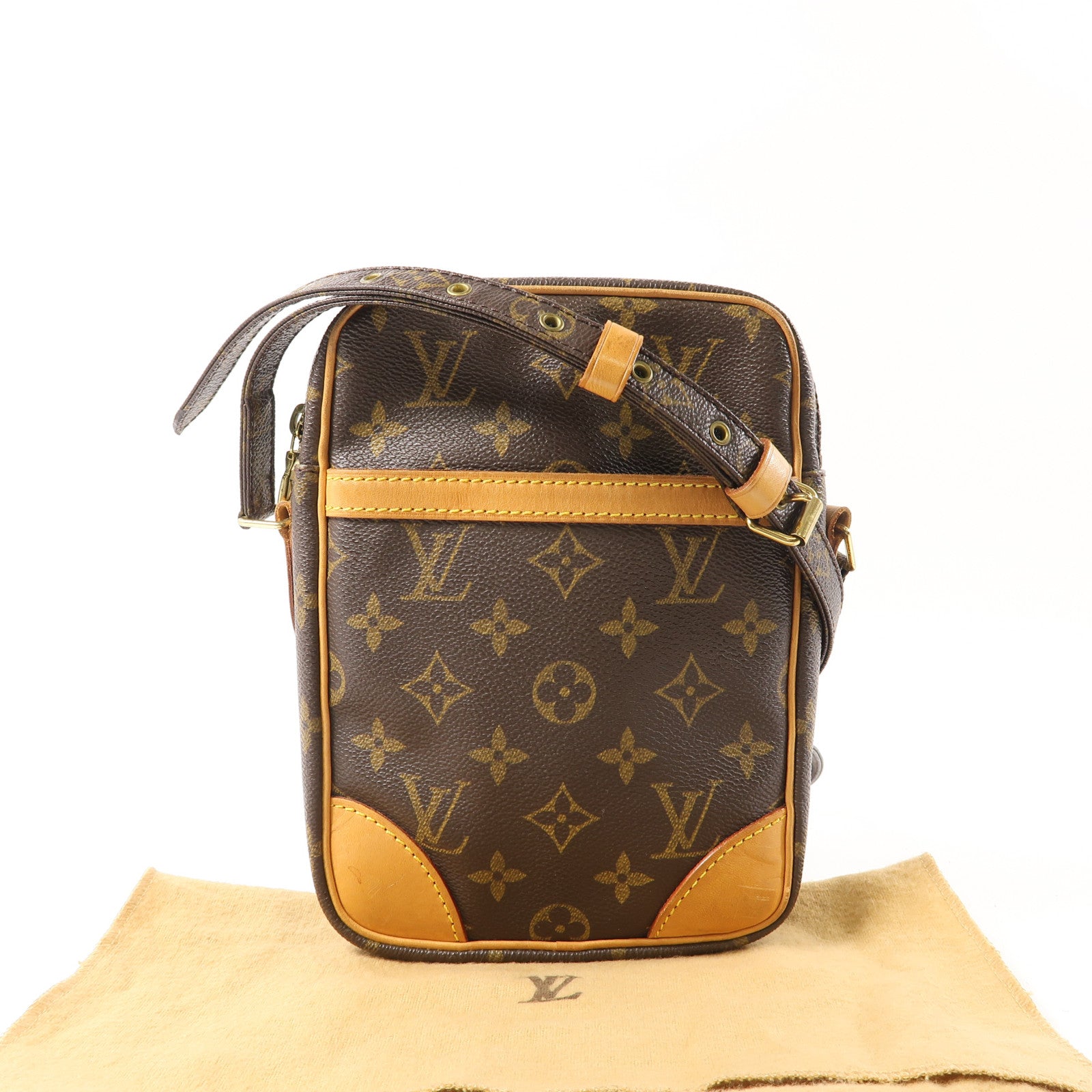 LOUIS VUITTON Monogram Danube金扣肩背袋啡色