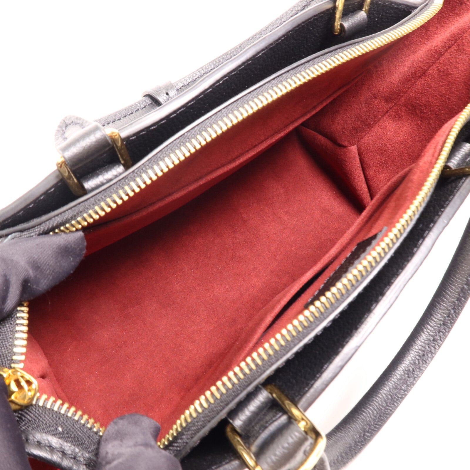 LOUIS VUITTON Monogram Empreinte Petit Palais金扣手挽肩背兩用袋